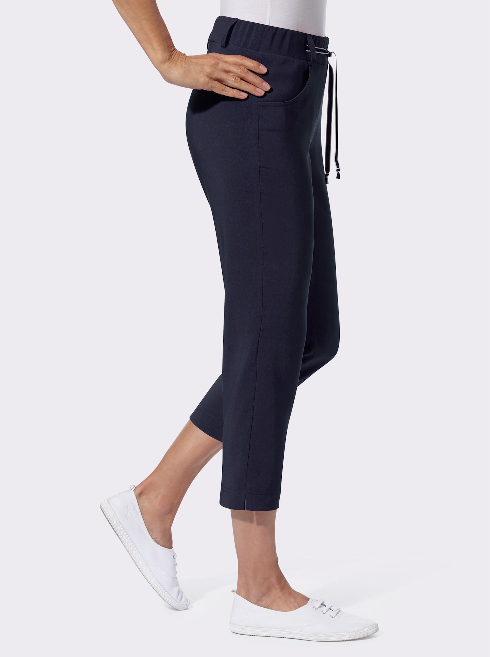 7/8-broek met stretch - marine