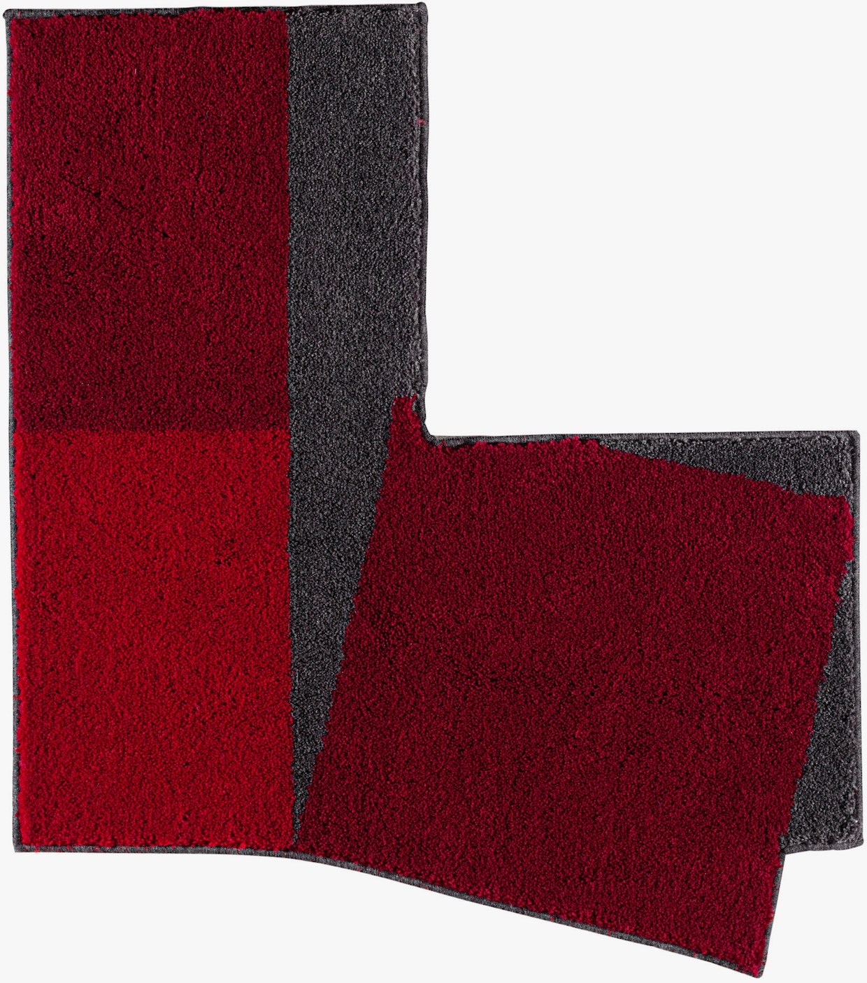 Grund Tapis de bain - rouge-gris