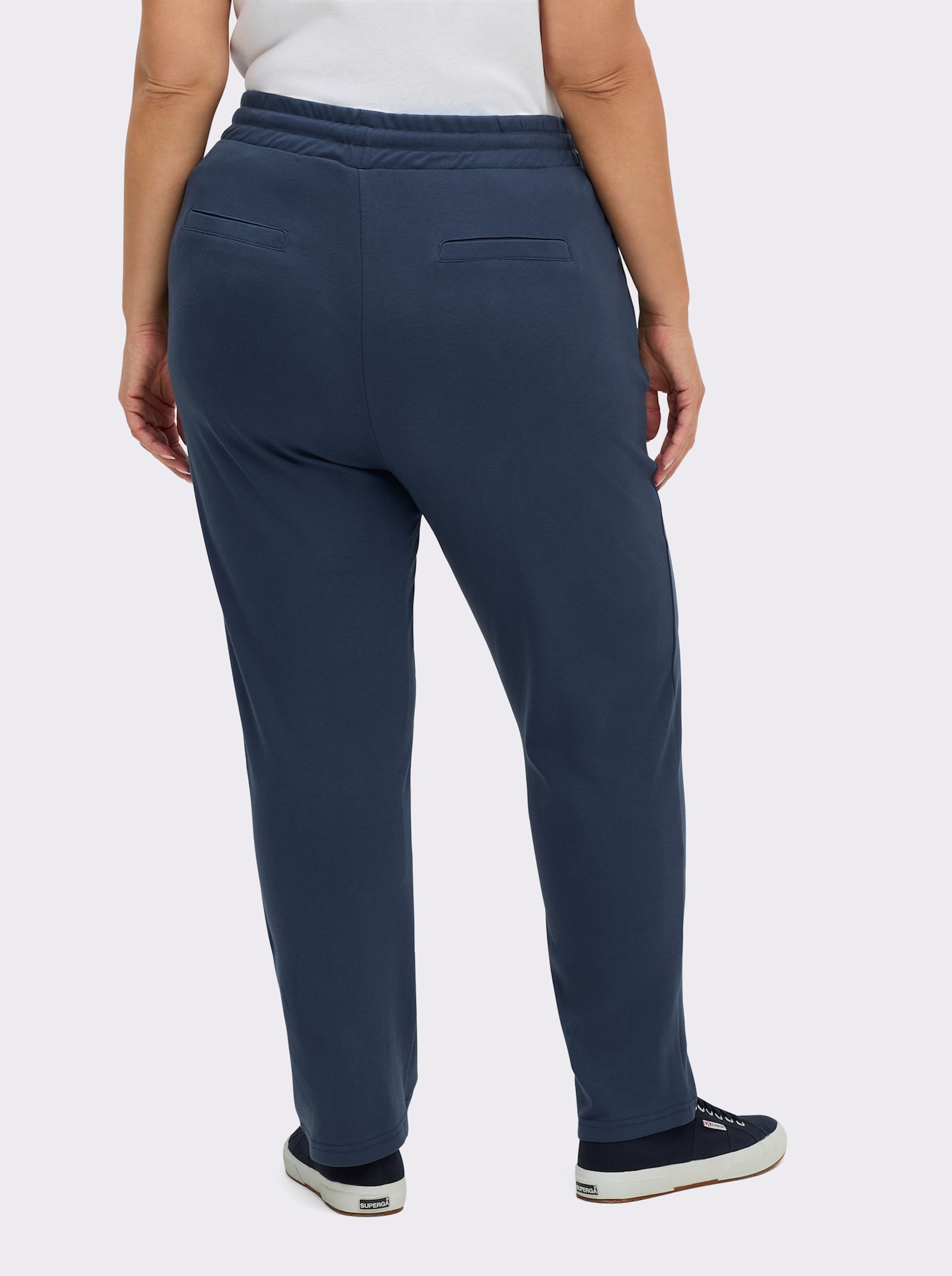 Jerseyhose mit Bindeband - dunkelblau