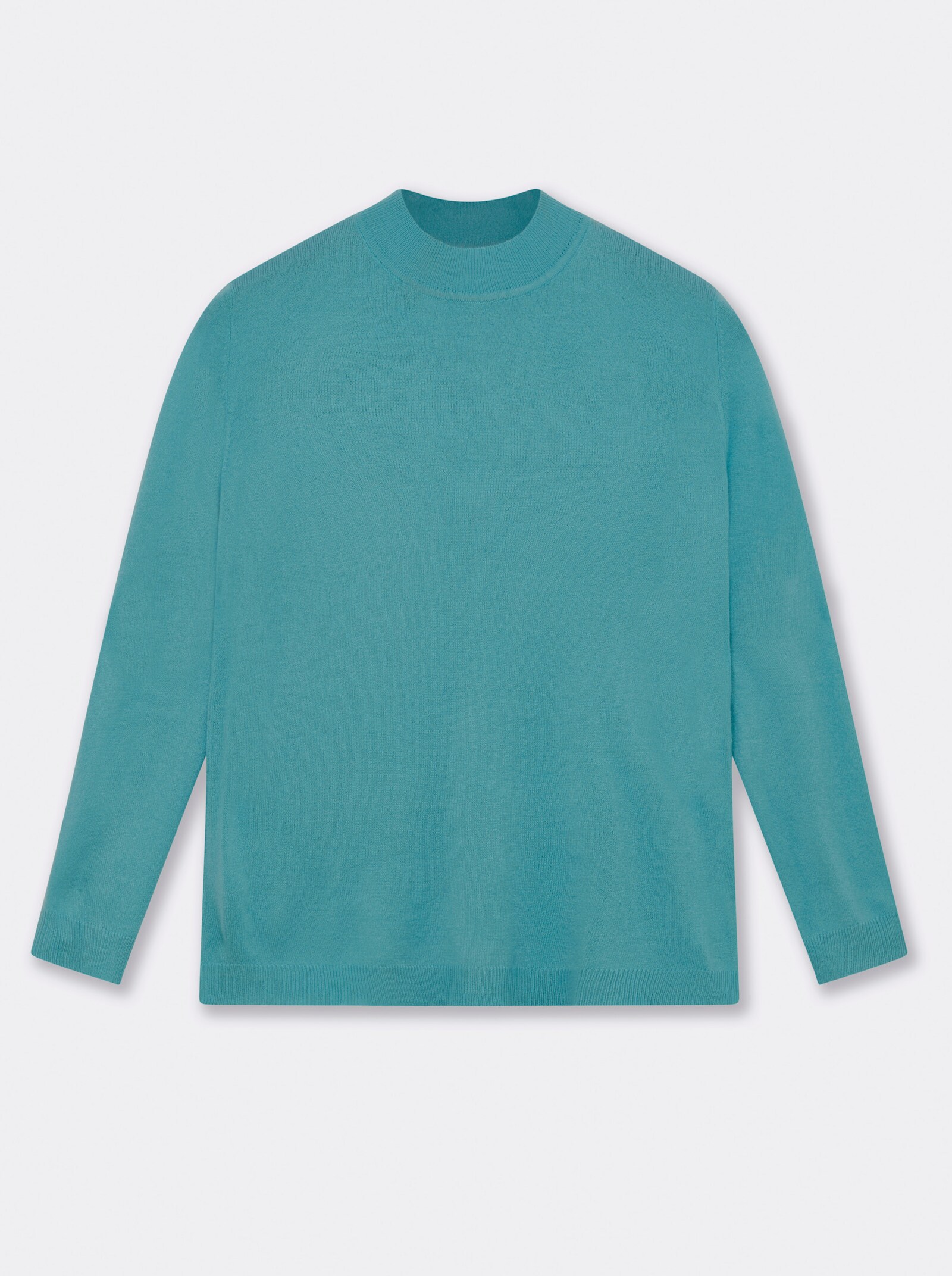 Stehkragenpullover weich wie Kaschmir - ozean