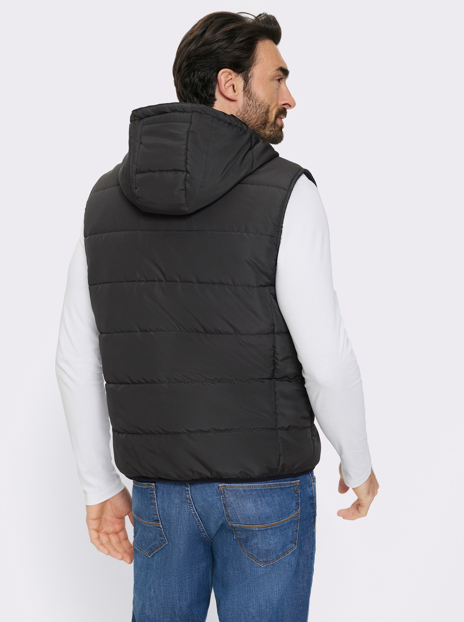 Marco Donati Steppweste mit Kapuze - schwarz