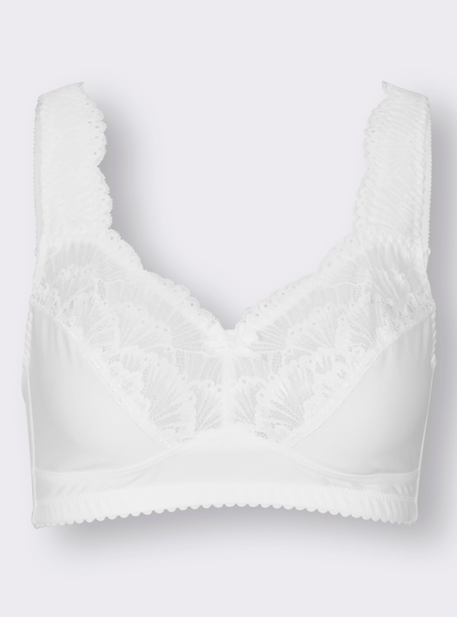 wäschepur Comfortbeha zonder beugel met kant - wit