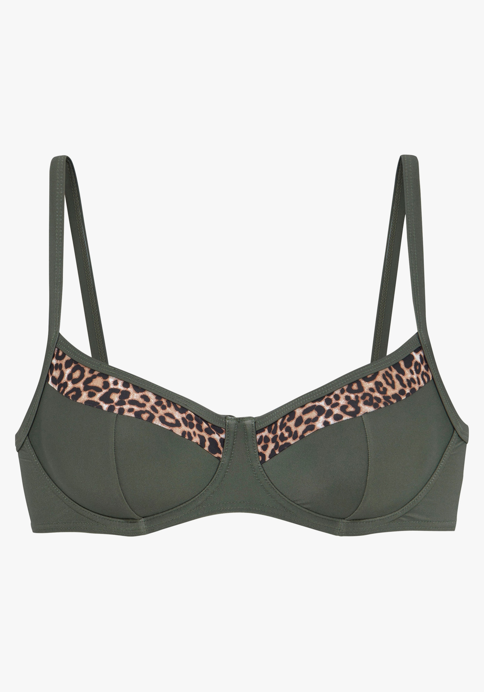 LASCANA Bügel-Bikini-Top - oliv-leo