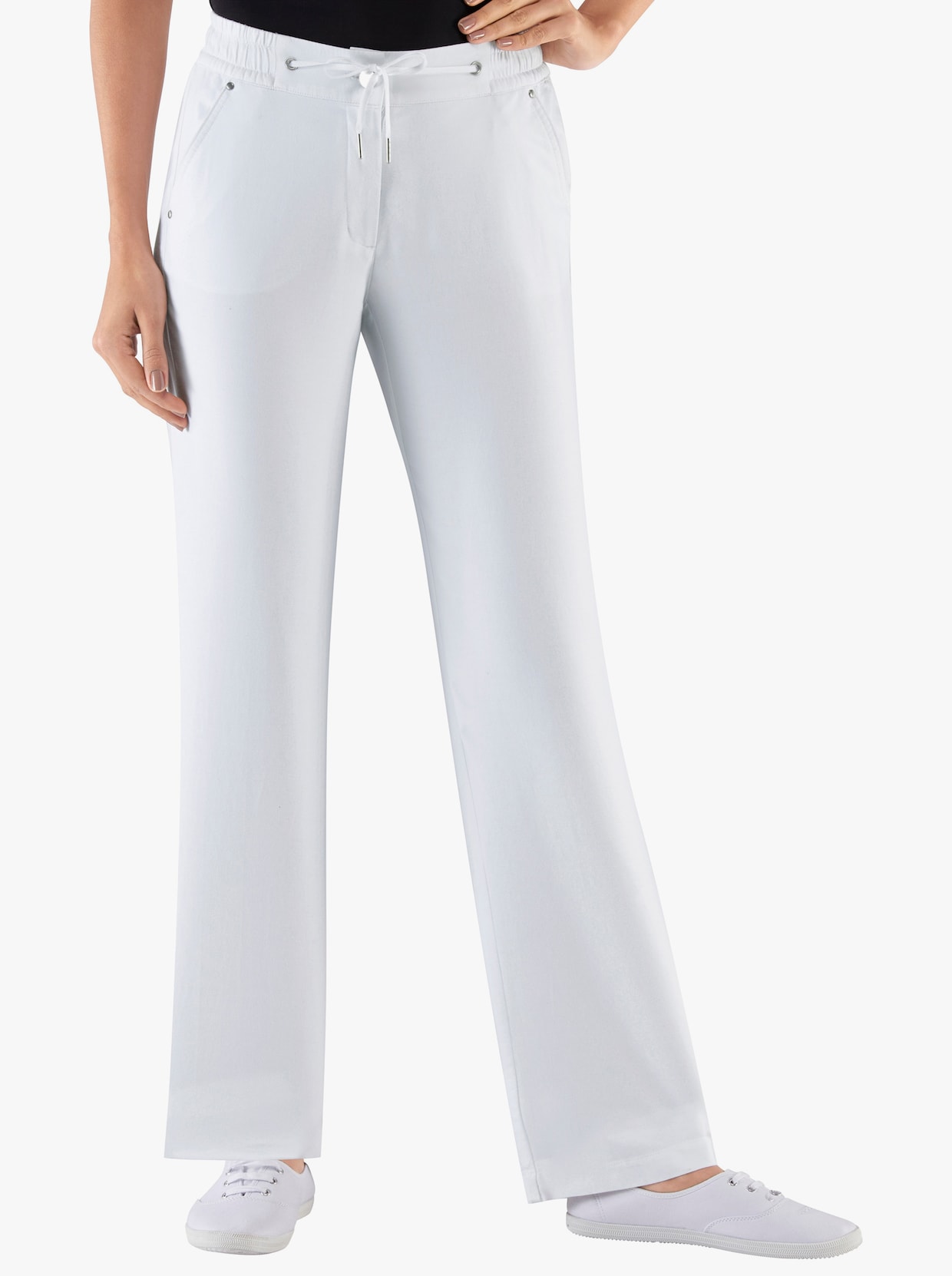Pantalon bootcut - blanc