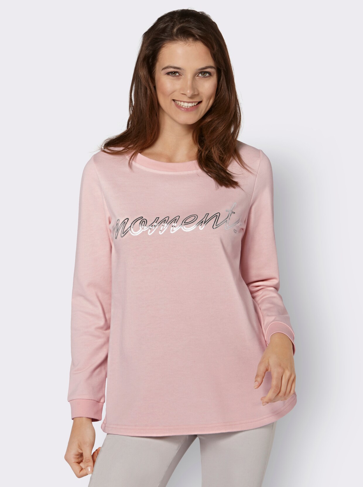 Sweatshirt - rosé-bedruckt