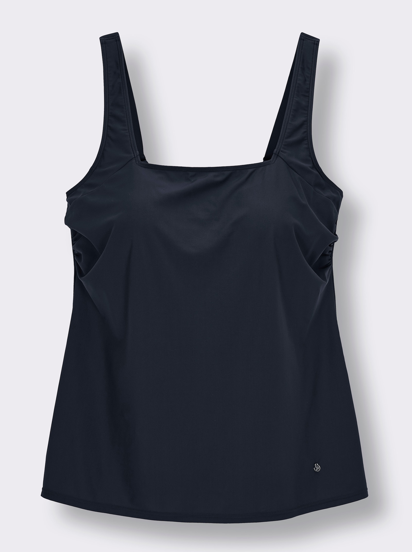 sheego Tankini-Oberteil mit Karree-Ausschnitt - tiefblau