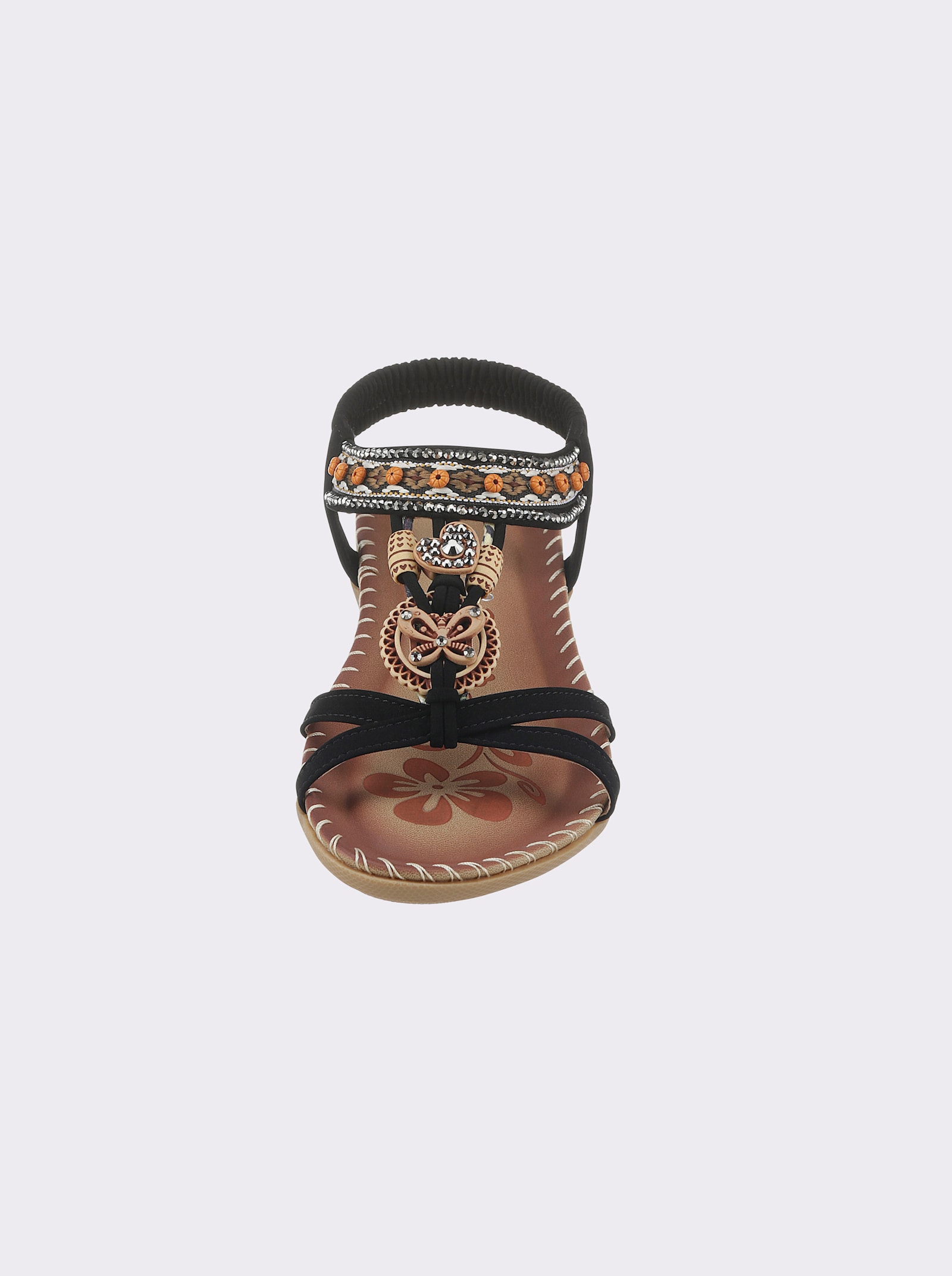 Andrea Conti slipper - zwart/bont