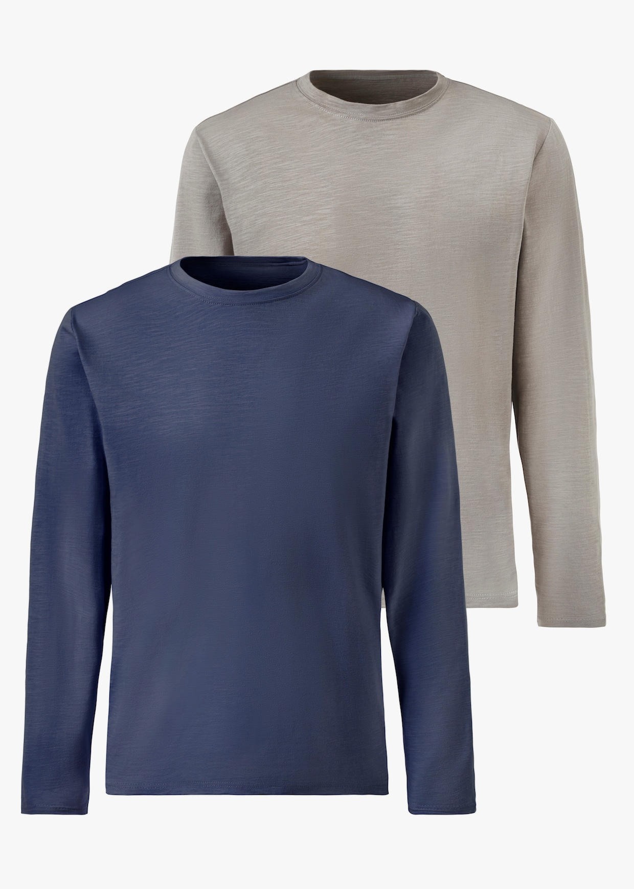 Shirt met lange mouwen - blauw/grijs