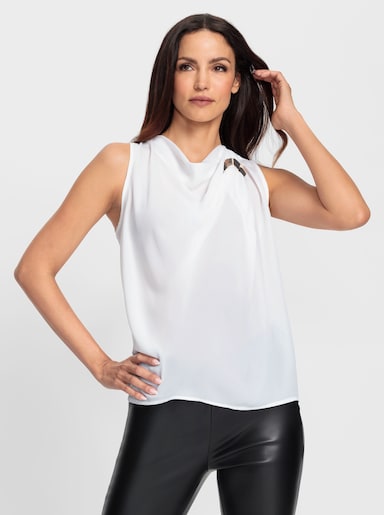 heine Blusentop in Crêpe-Qualität - ecru