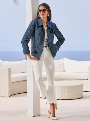 heine Bouclé-Blazer - dunkelblau