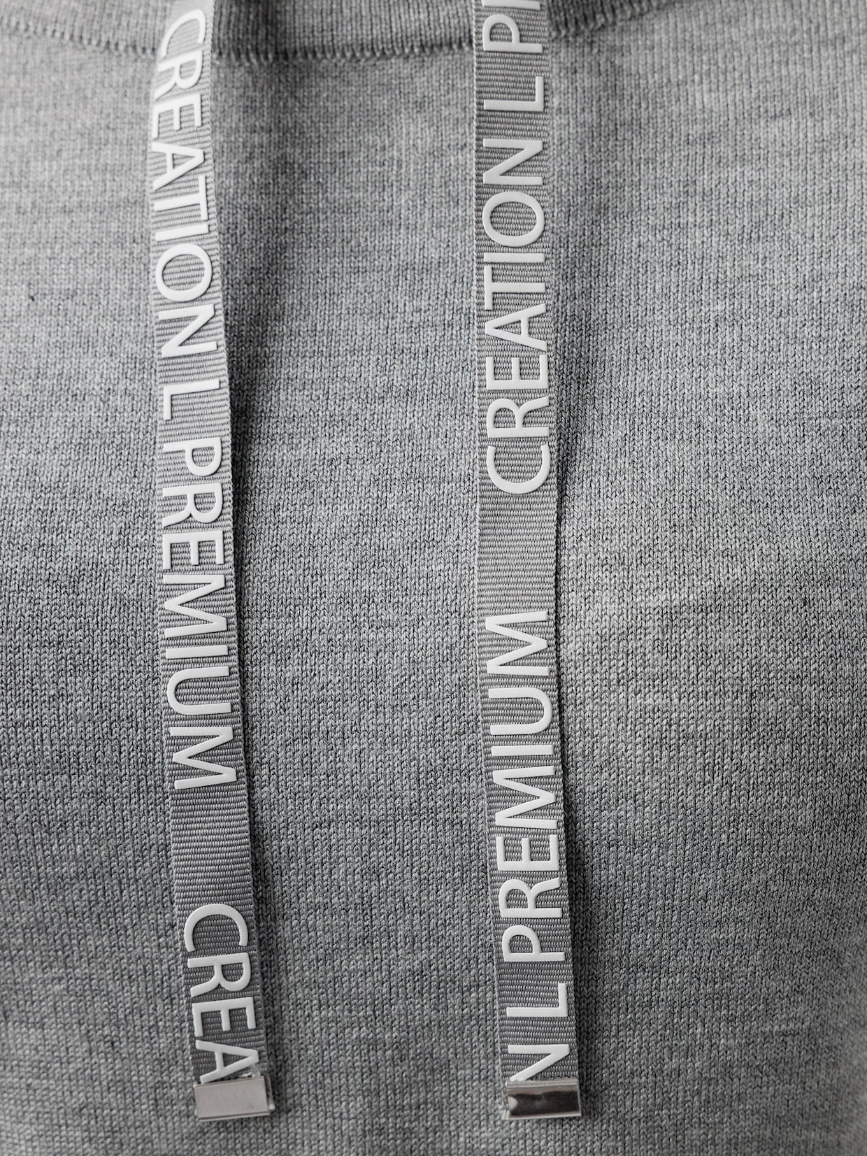 CREATION L PREMIUM Pull encolure ronde - gris pierre chiné