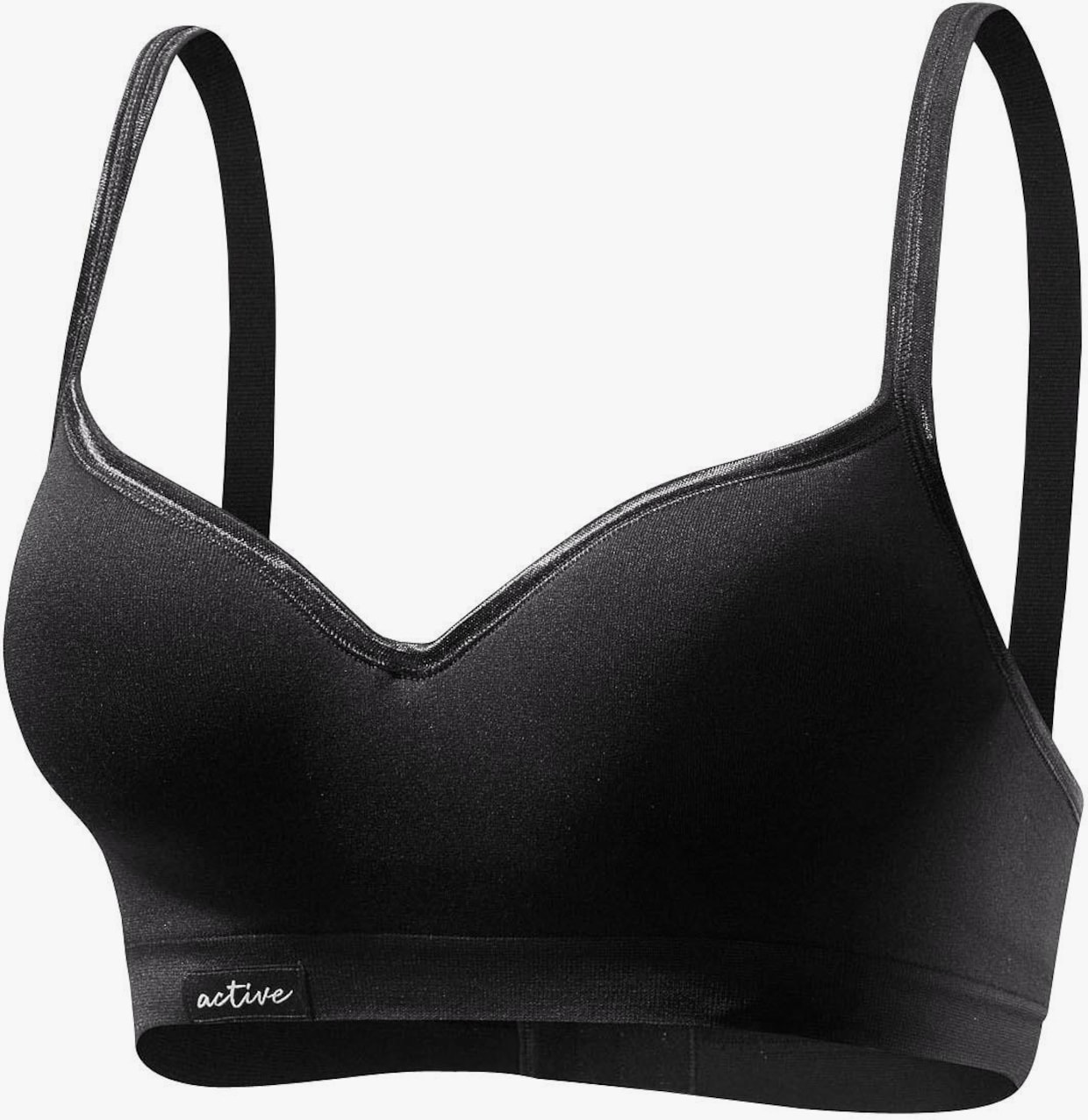 LASCANA ACTIVE Sportbeha met push-up - zwart