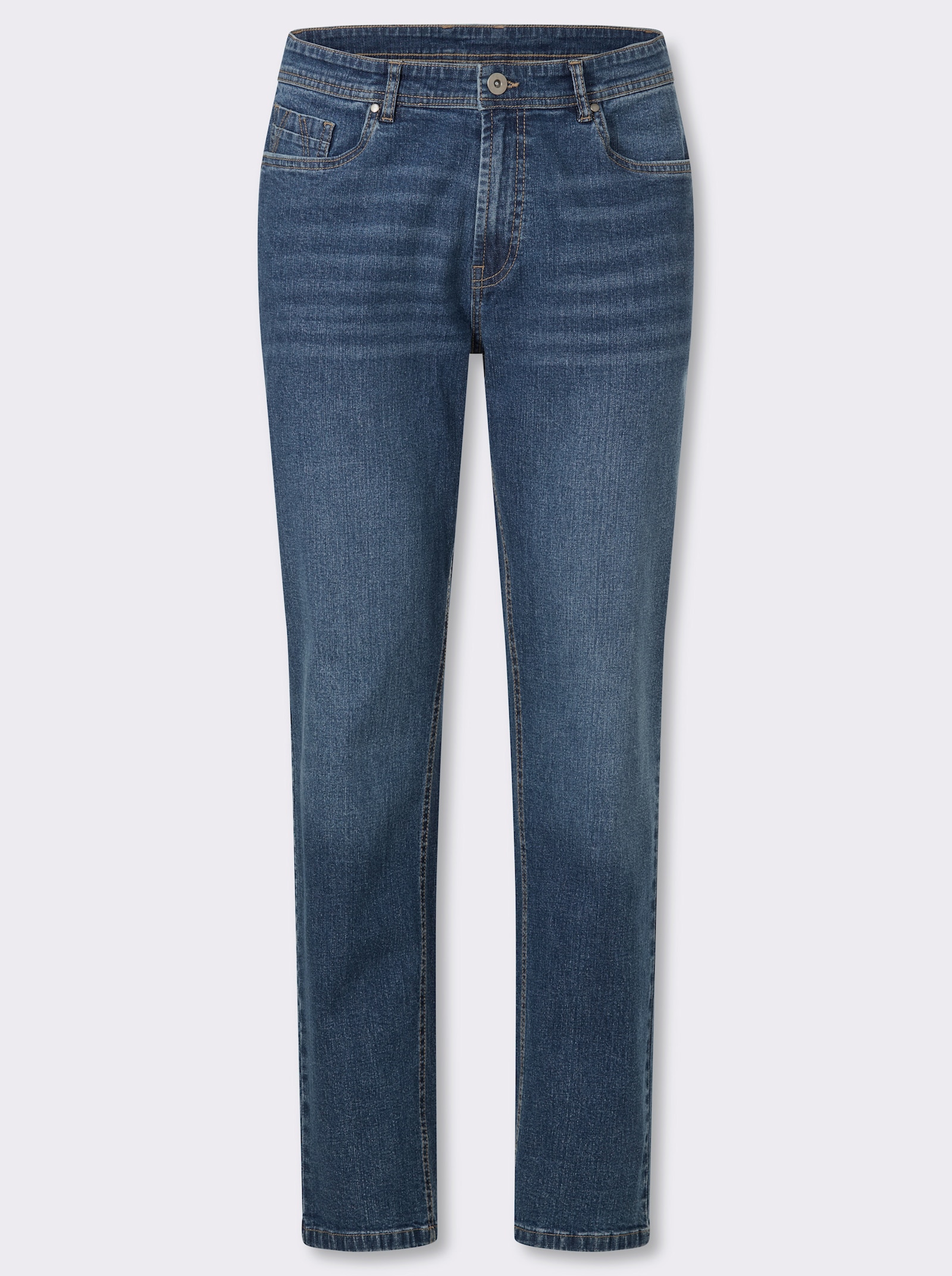 Marco Donati 5-Pocket-Jeans mit Used-Effekt - blue-stone-washed