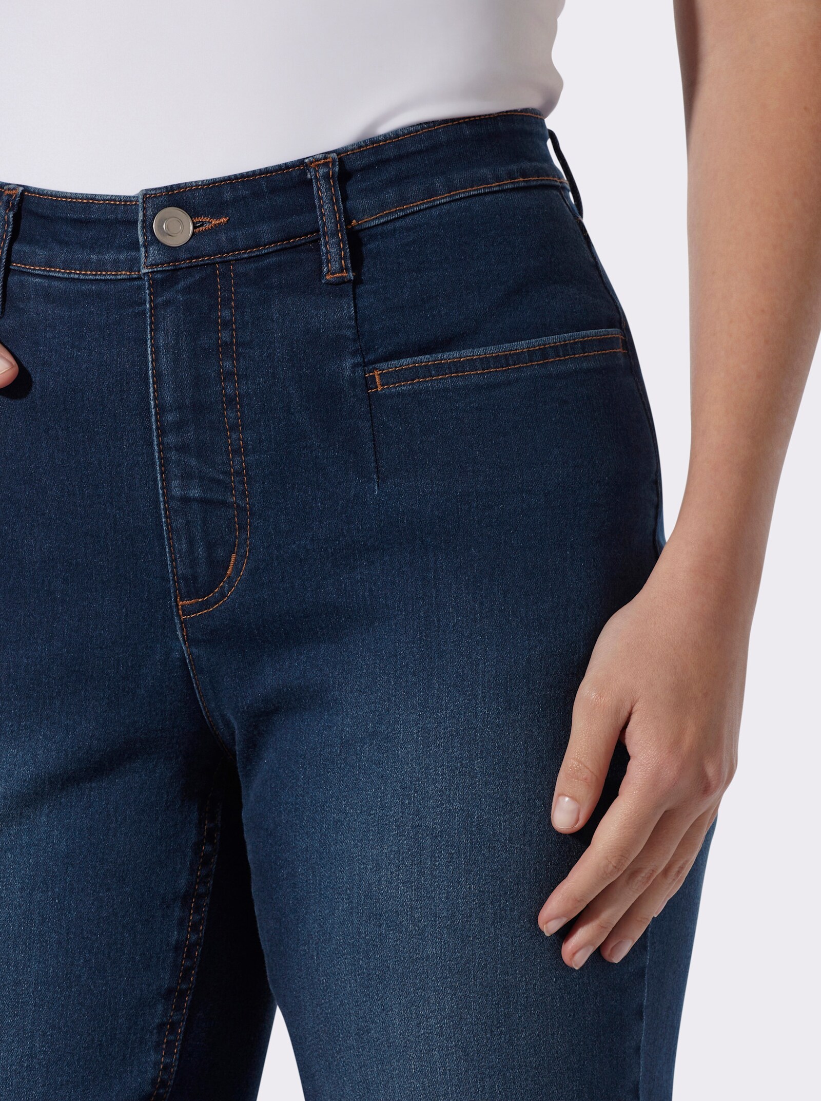 High-waist-Jeans im 4-Pocket-Stil - blue-stone-washed