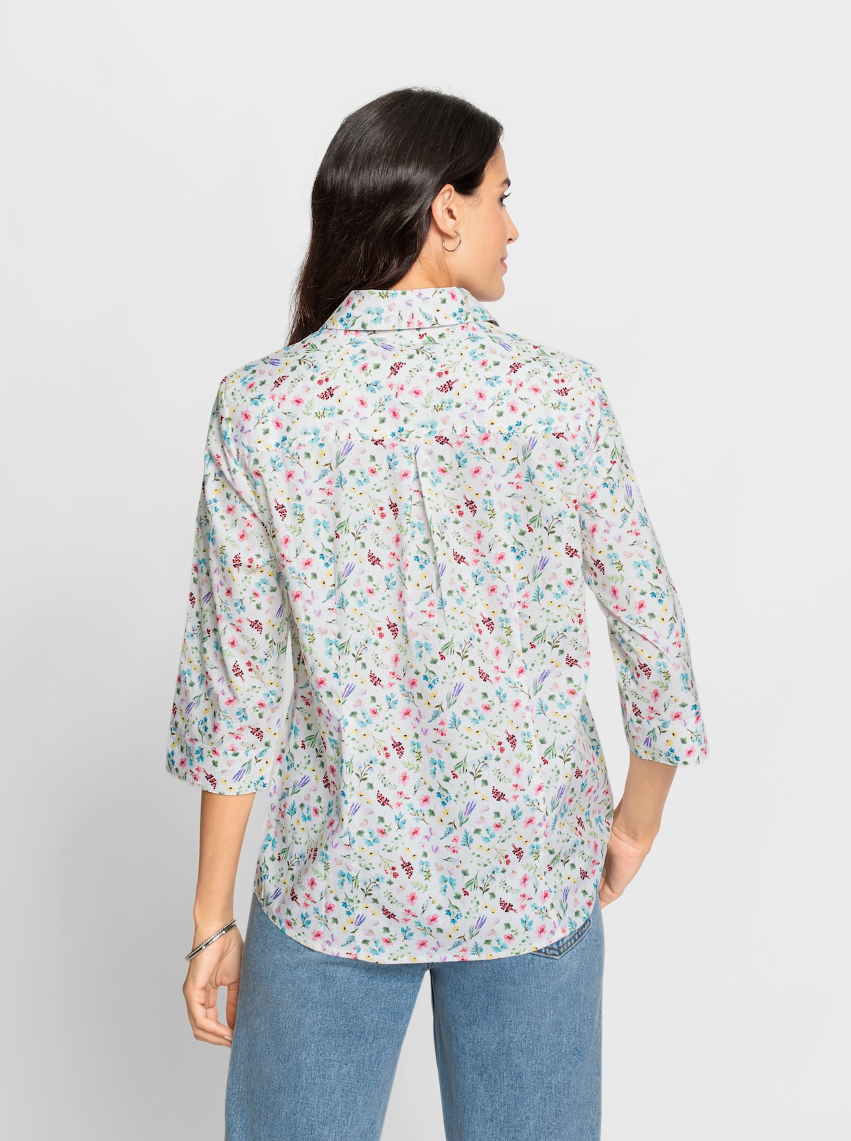Overhemdblouse - ecru geprint