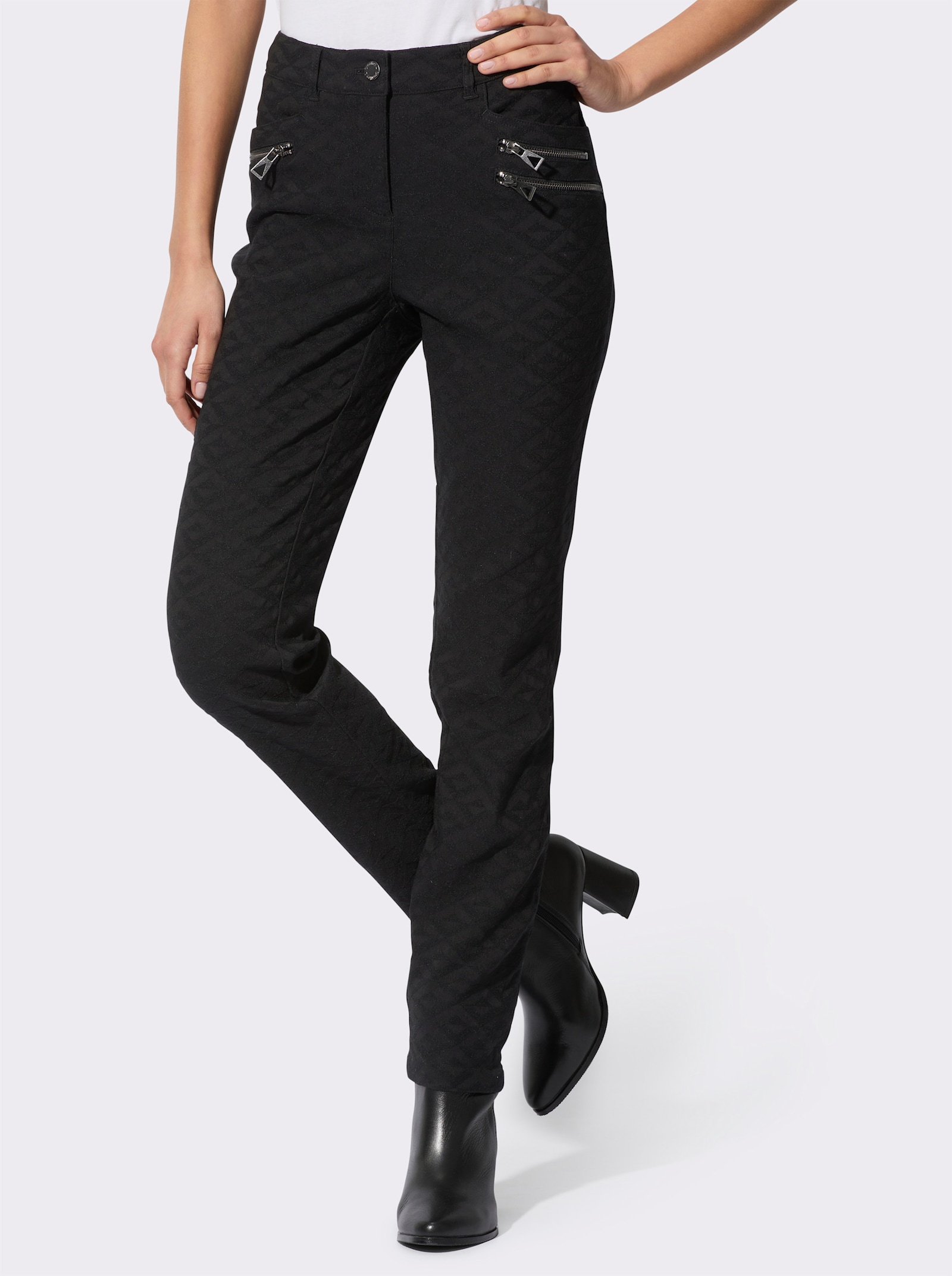 Pantalon en jersey avec empiècement gainant - noir