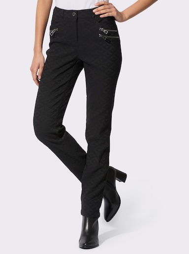 Jerseyhose mit Mieder-Einsatz - schwarz