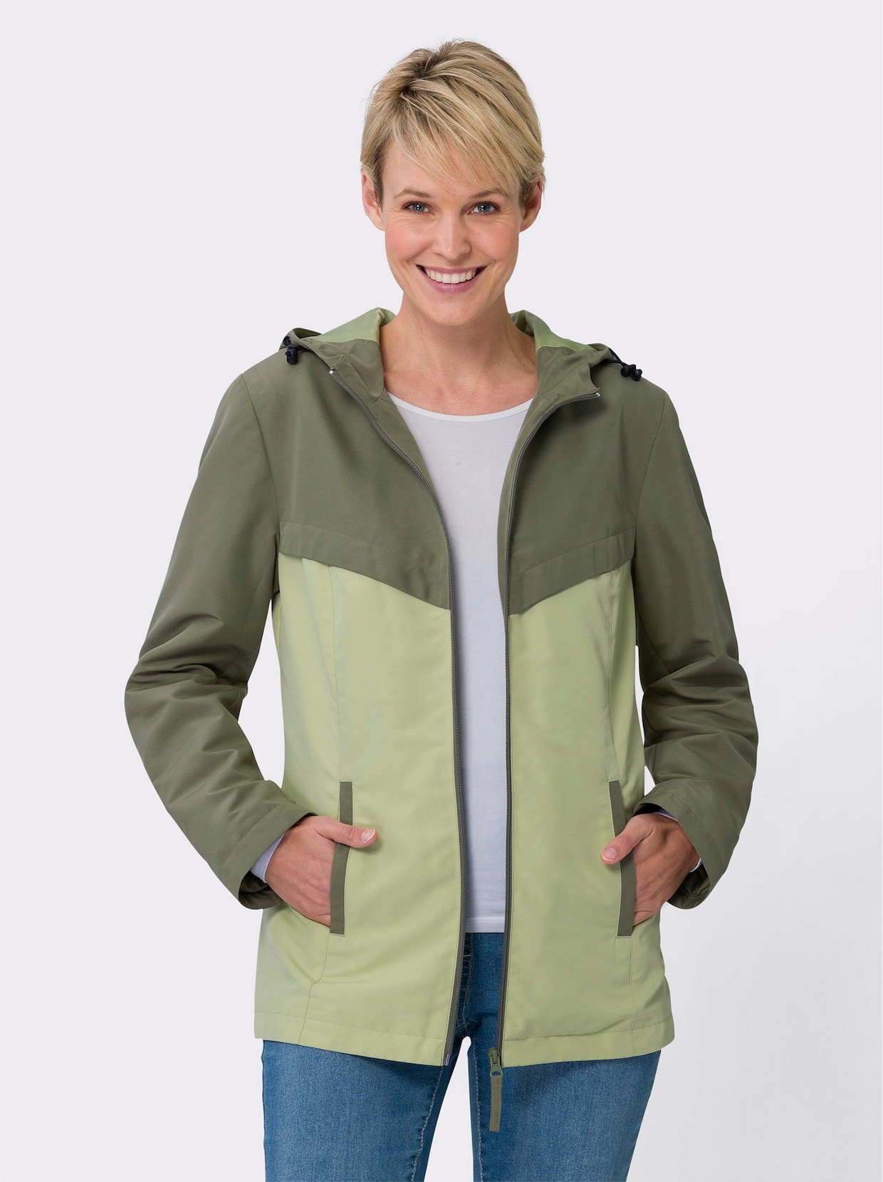 Bunda - khaki-světlezelená