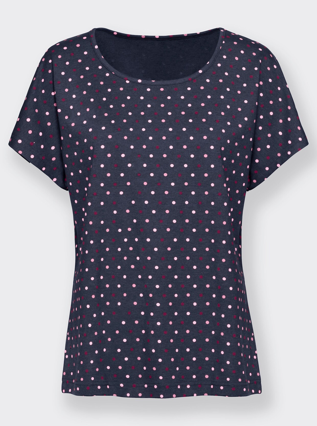 feel good Shirts - marine + marine gestippeld
