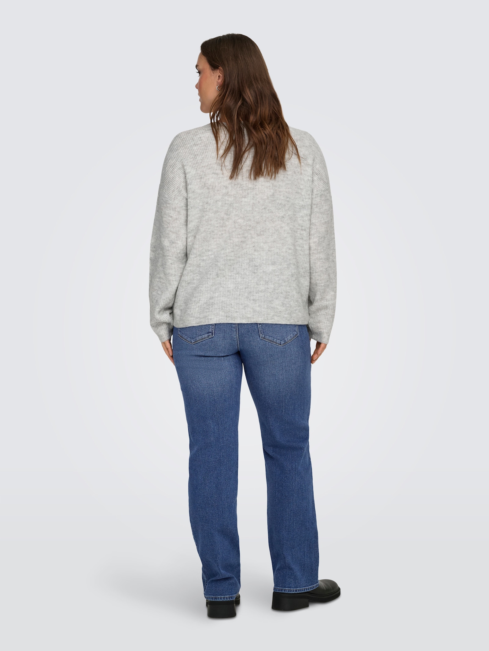 ONLY CARMAKOMA Strickpullover - light grey melange