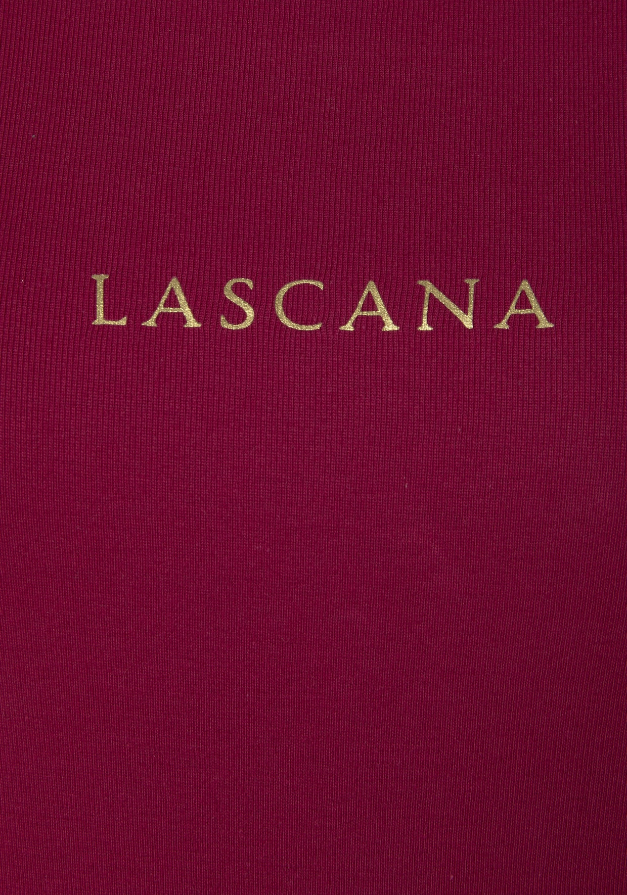 LASCANA T-shirt - bordeaux, zwart