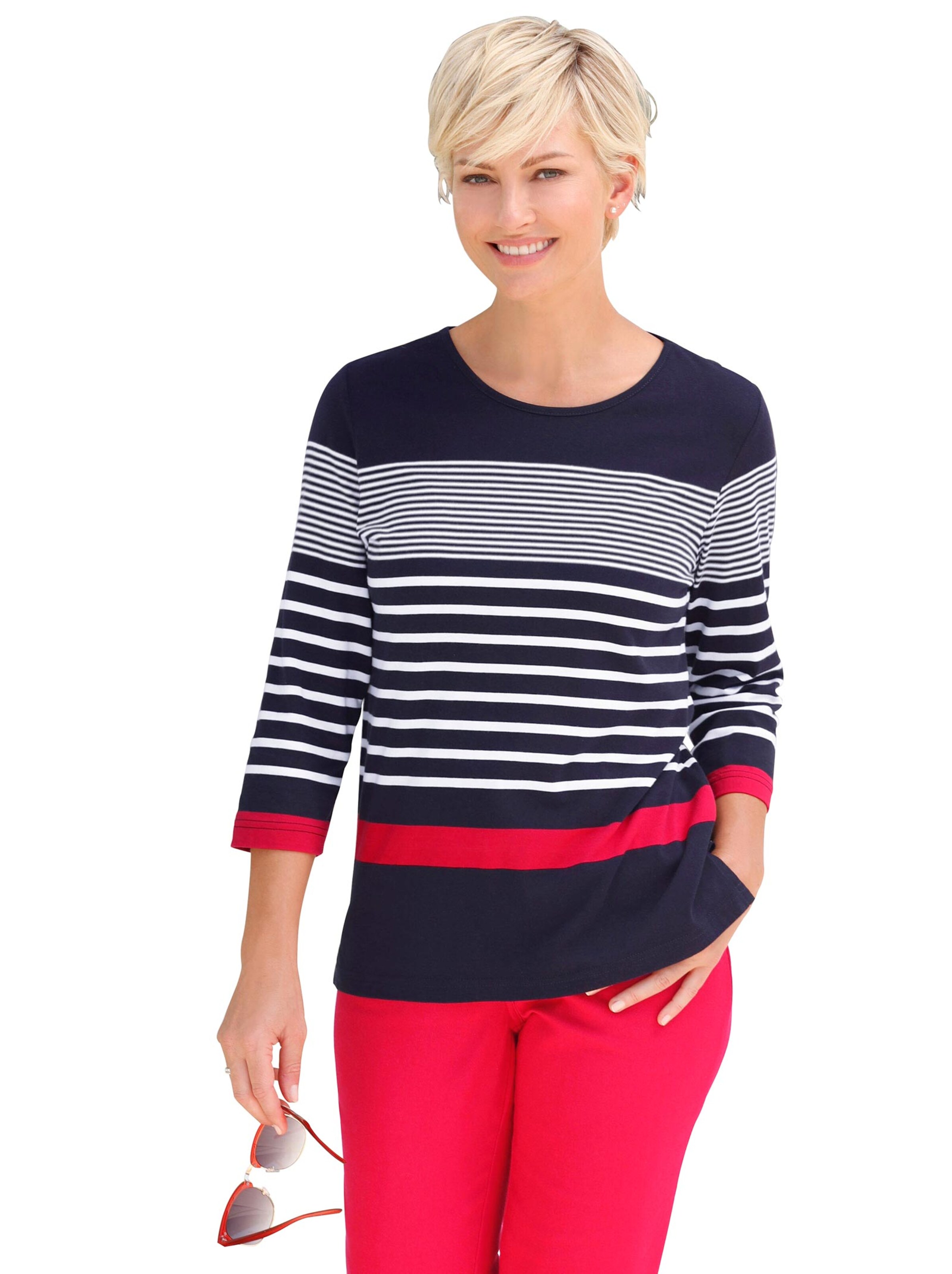 Collection L Shirt - rot-geringelt