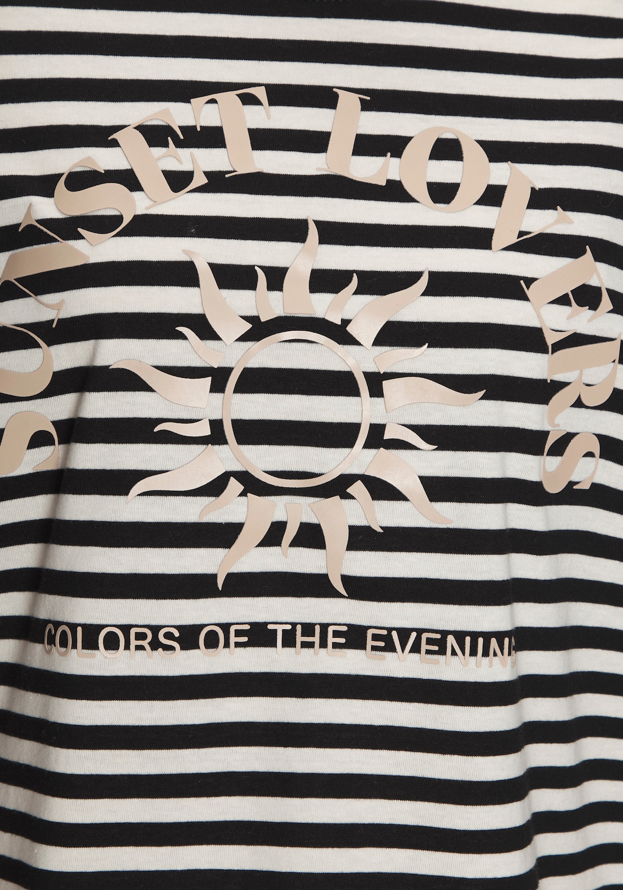 H.I.S T-Shirt - schwarz gestreift