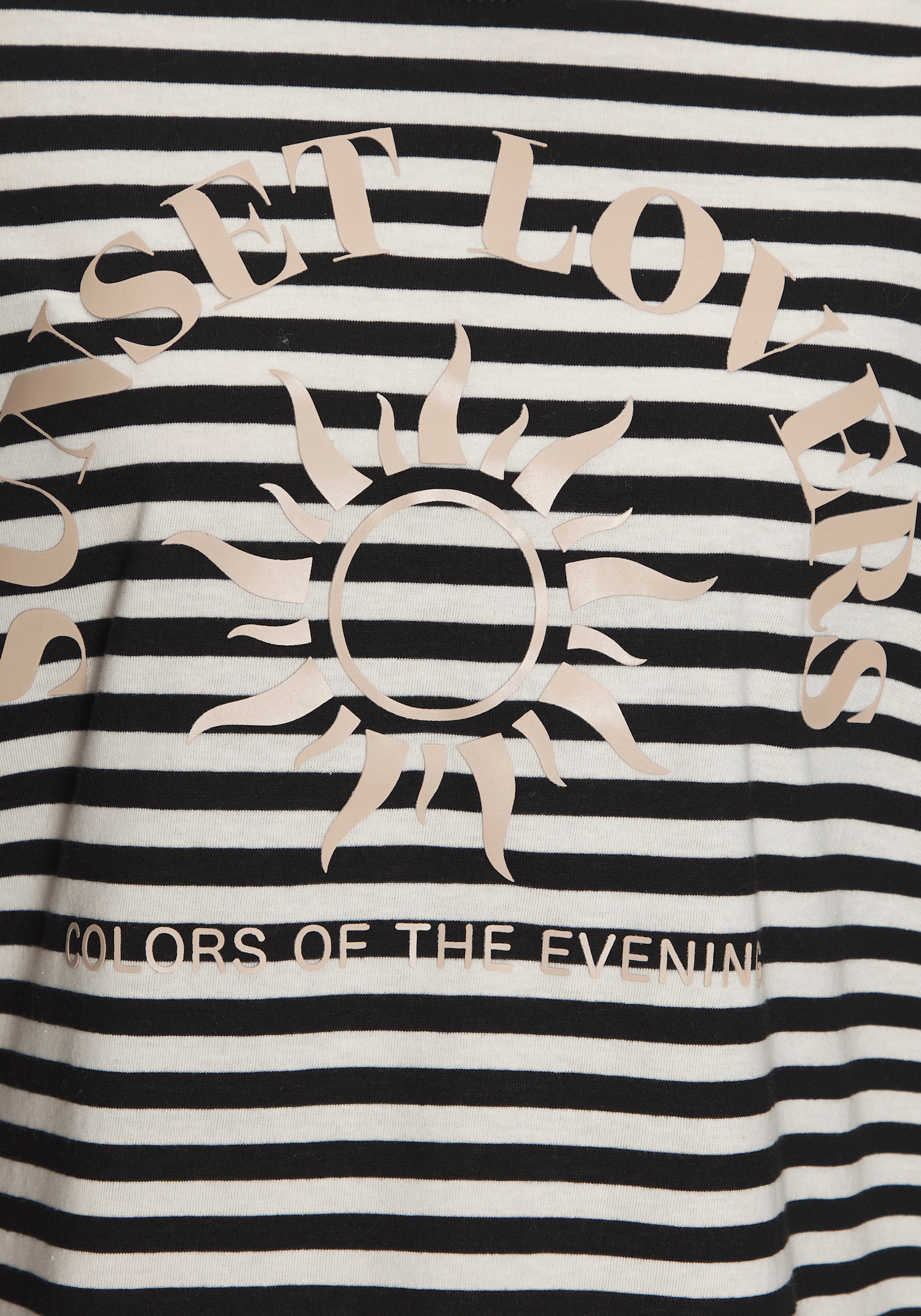 H.I.S T-Shirt - schwarz gestreift