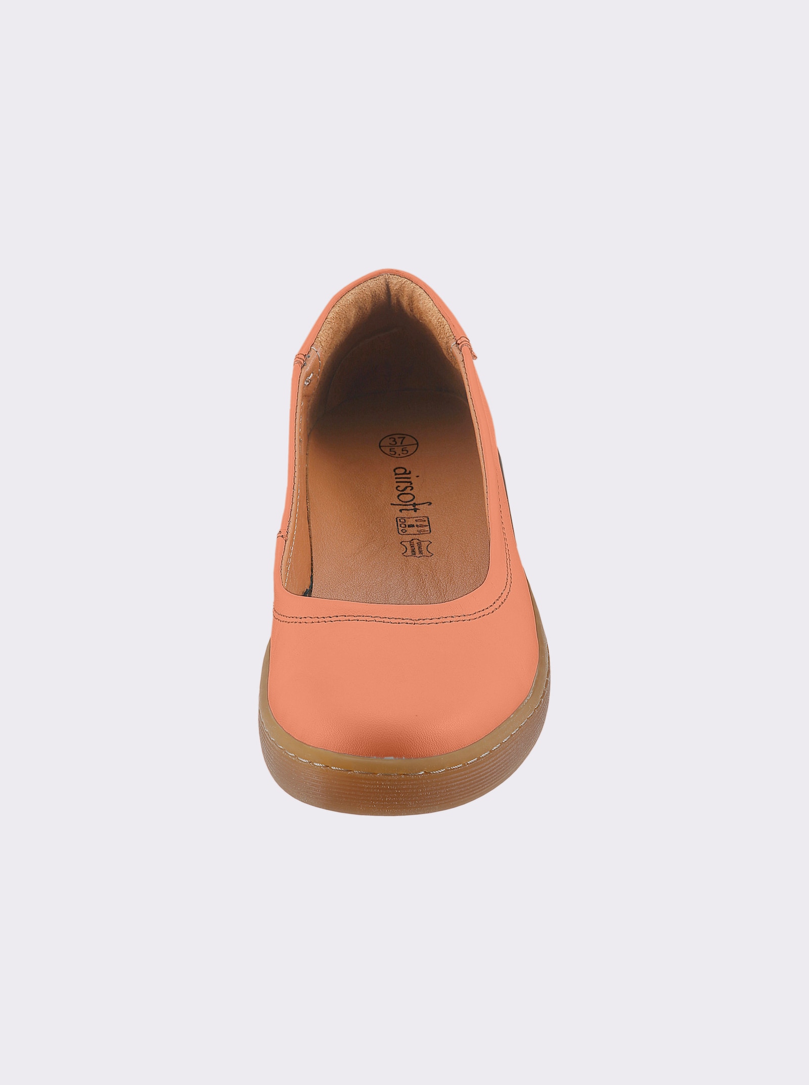 airsoft modern+ Ballerina aus Echtleder - orange