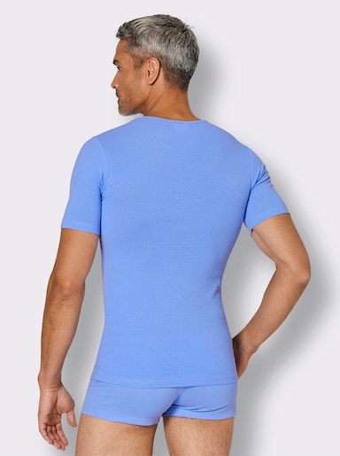 wäschepur men Shirt - marine + himmelblau