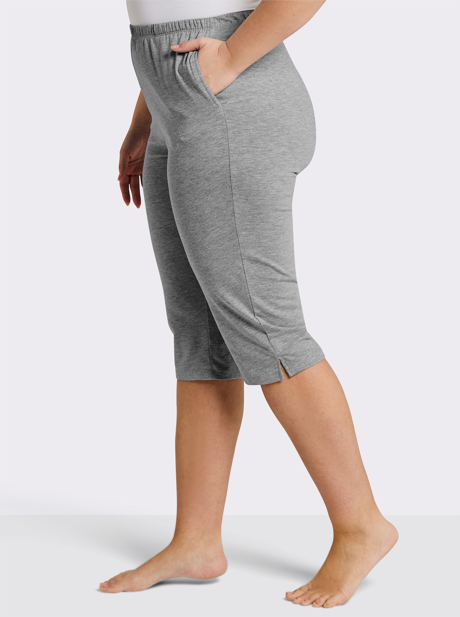 feel good Capri-Hosen - schwarz + grau-meliert