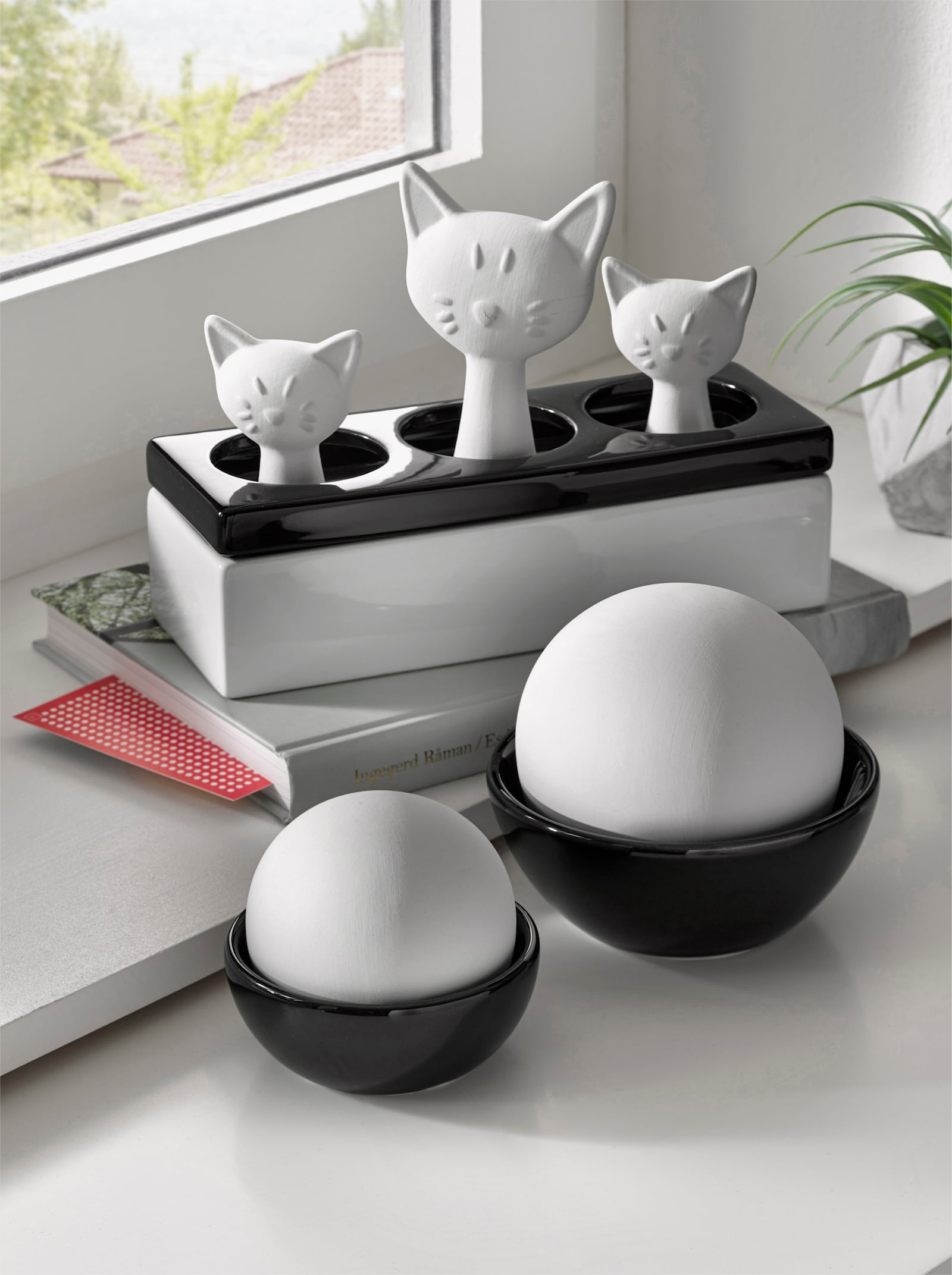 heine home Luftbefeuchter - schwarz-weiß