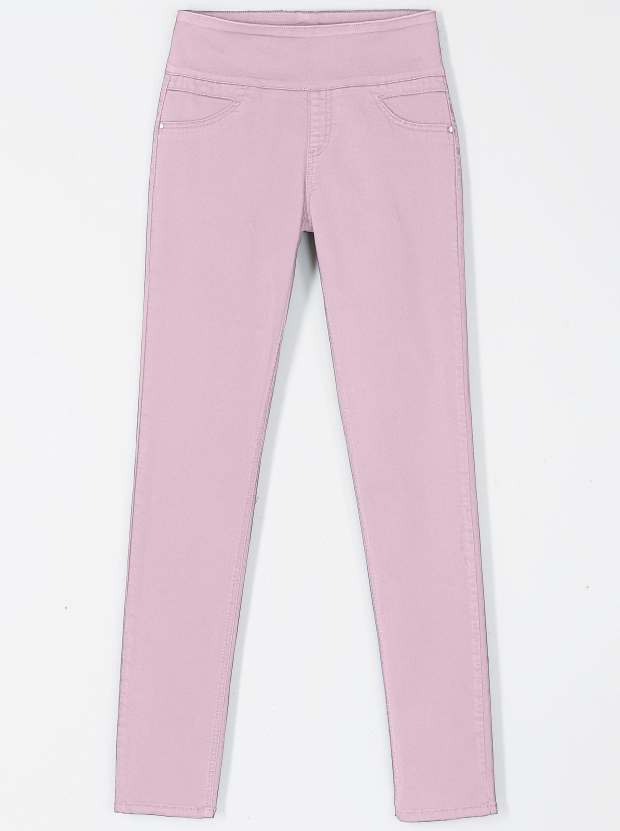 Schlupfhose mit hohem Dehnbund - rosé