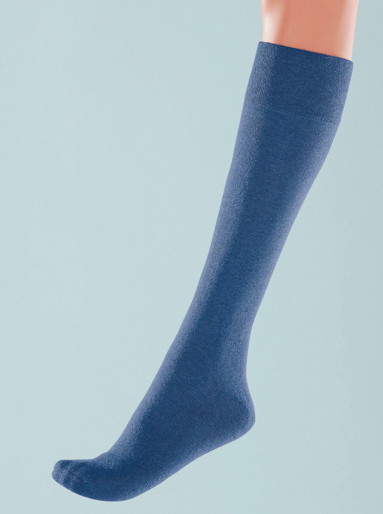 wäschepur kniekousen - blauw