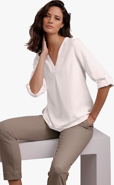 CREATION L PREMIUM Longbluse - weiß