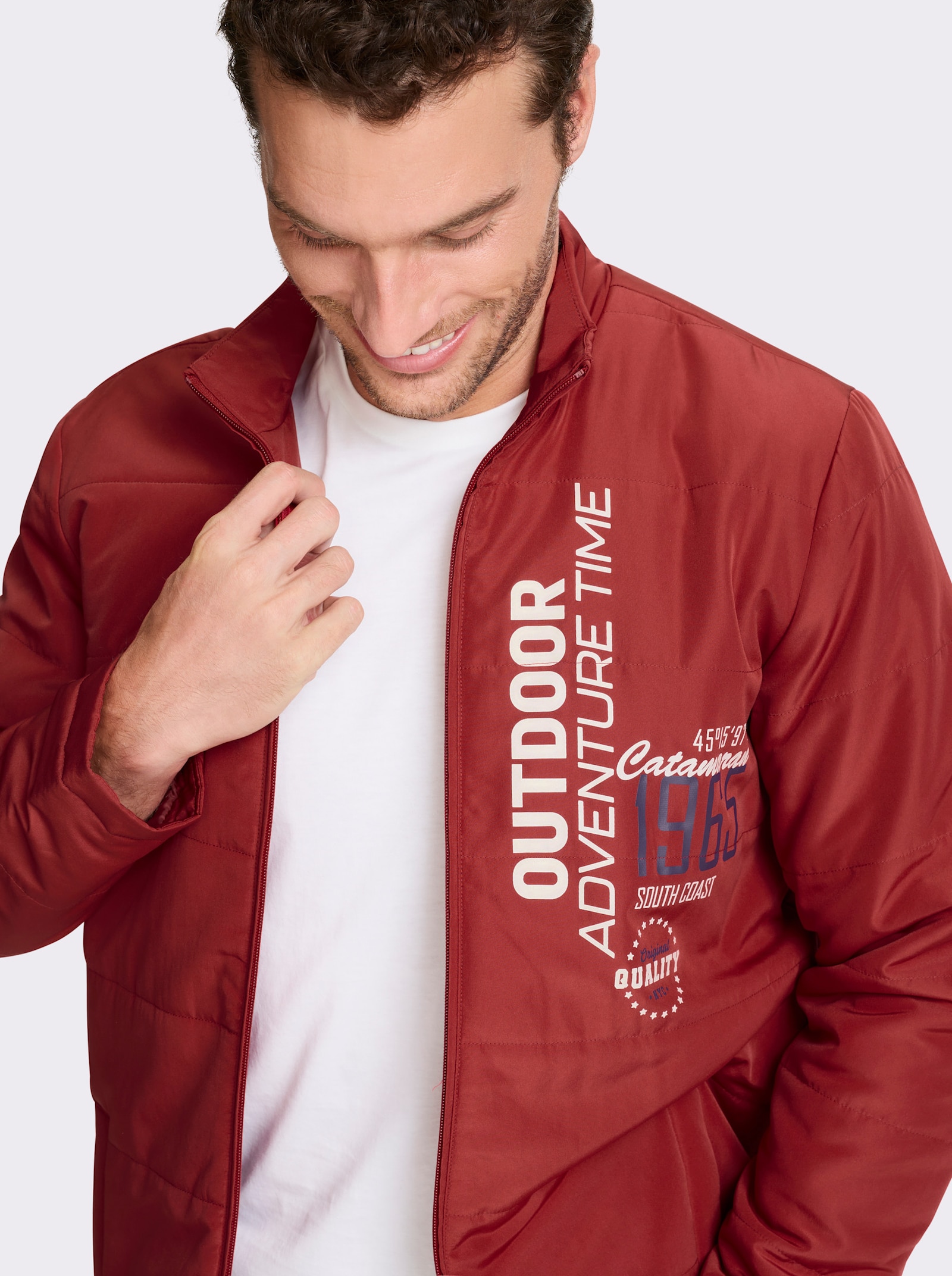 Catamaran Steppjacke für normale Wintertemperaturen - kirsche-bedruckt