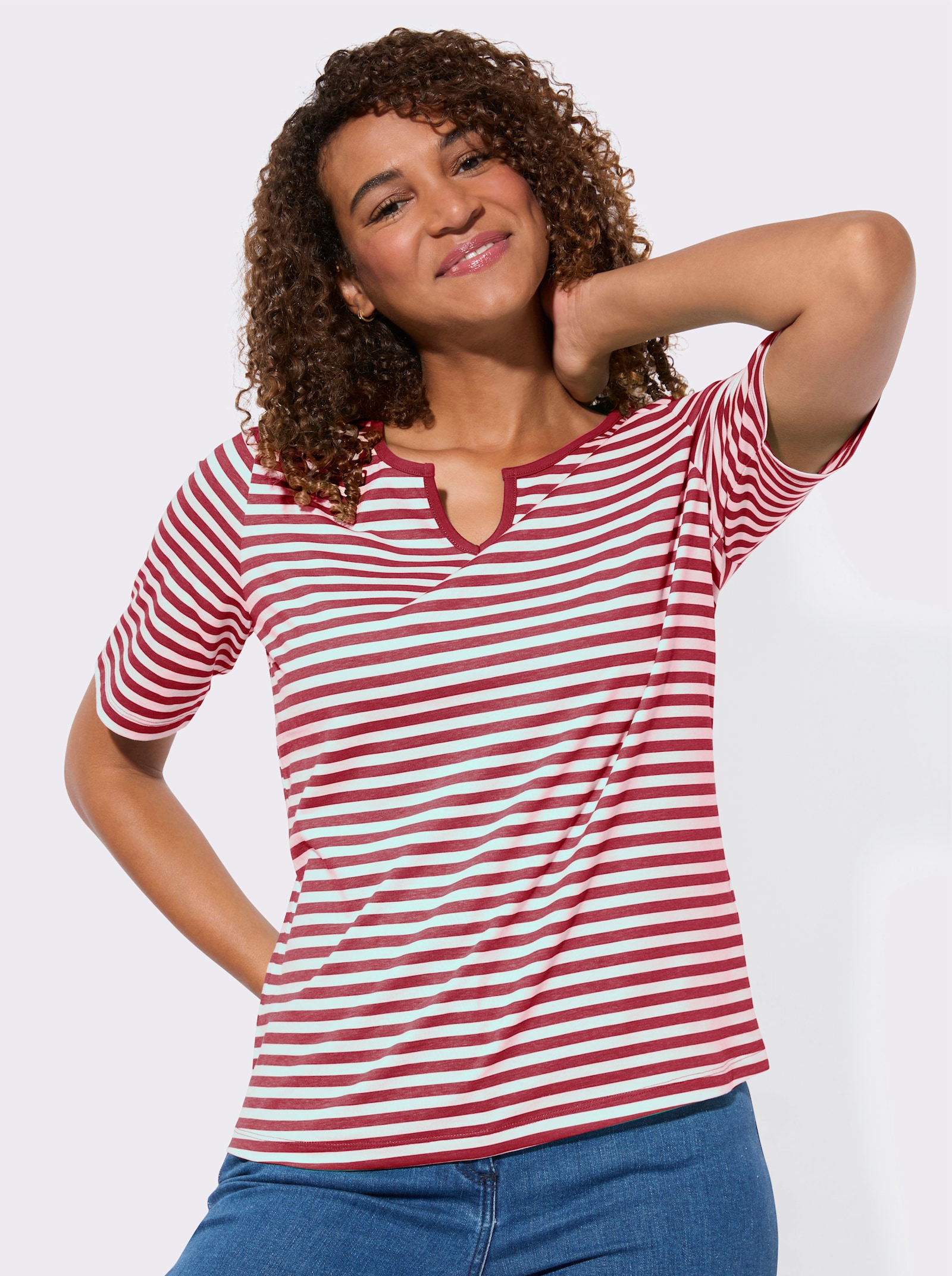 Shirt-Set mit kurzen Ärmeln - rot