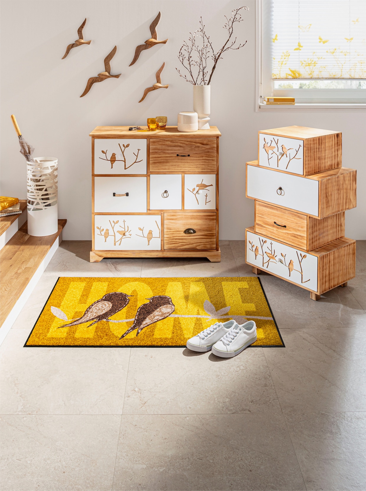 heine home Wanddecoratie vogels set van 2 - bruin