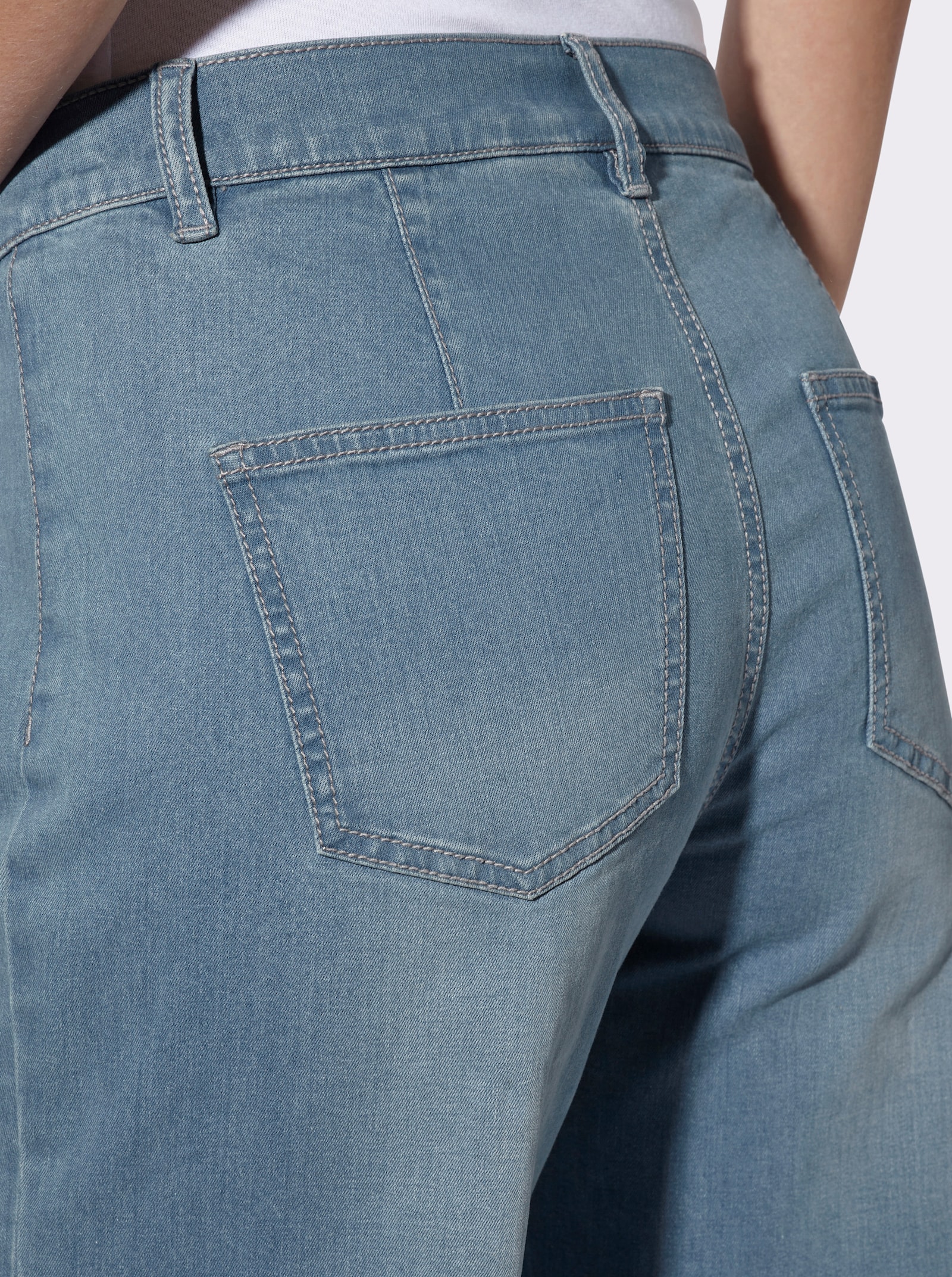 heine Gerade Jeans mit hohem Bund - blue-bleached