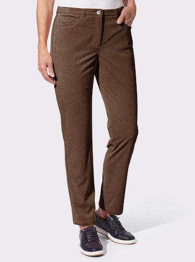 Cordhose in 5-Pocket-Form - braun