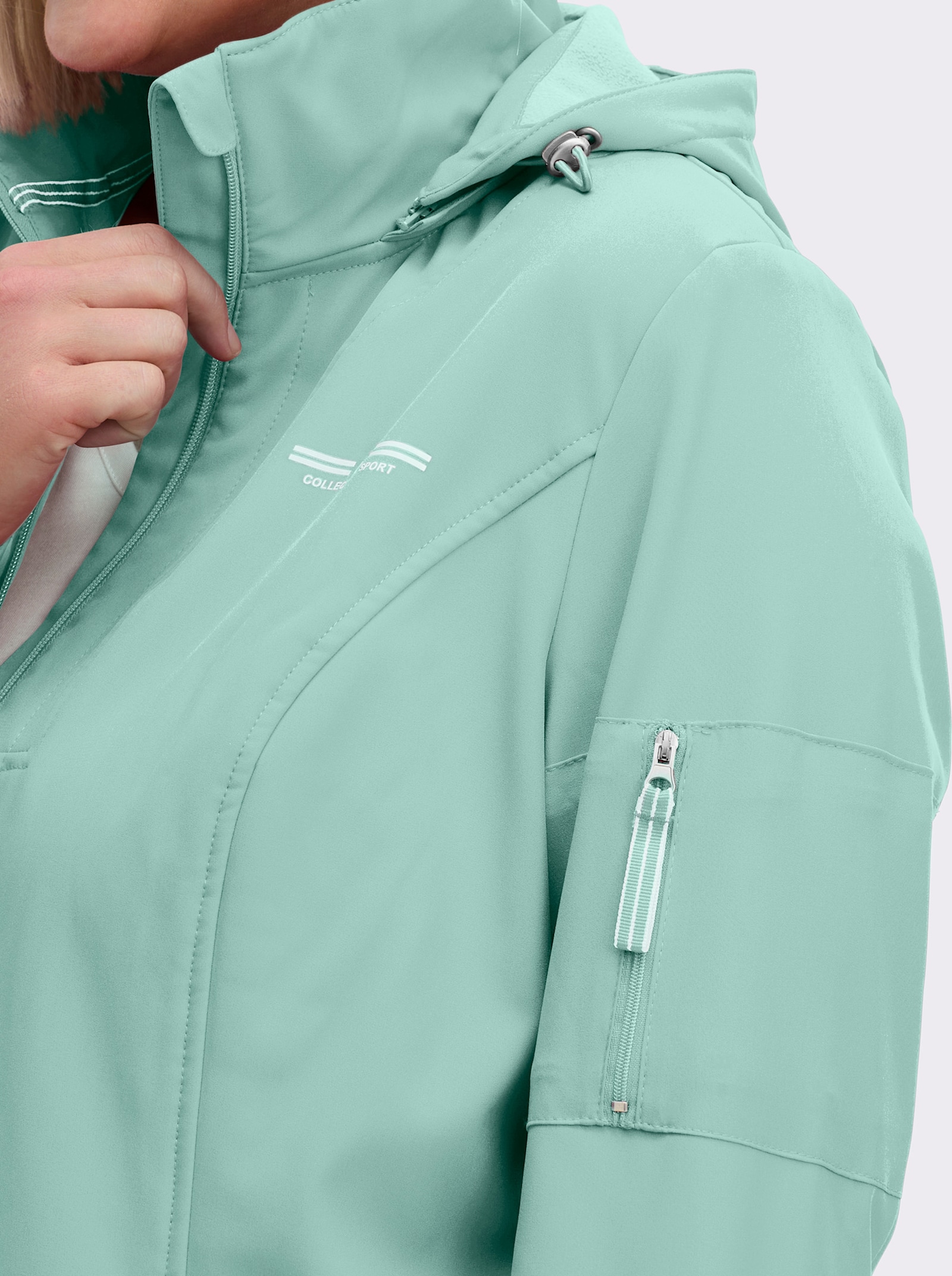 Softshelljacke mit Fleece-Futter - mint