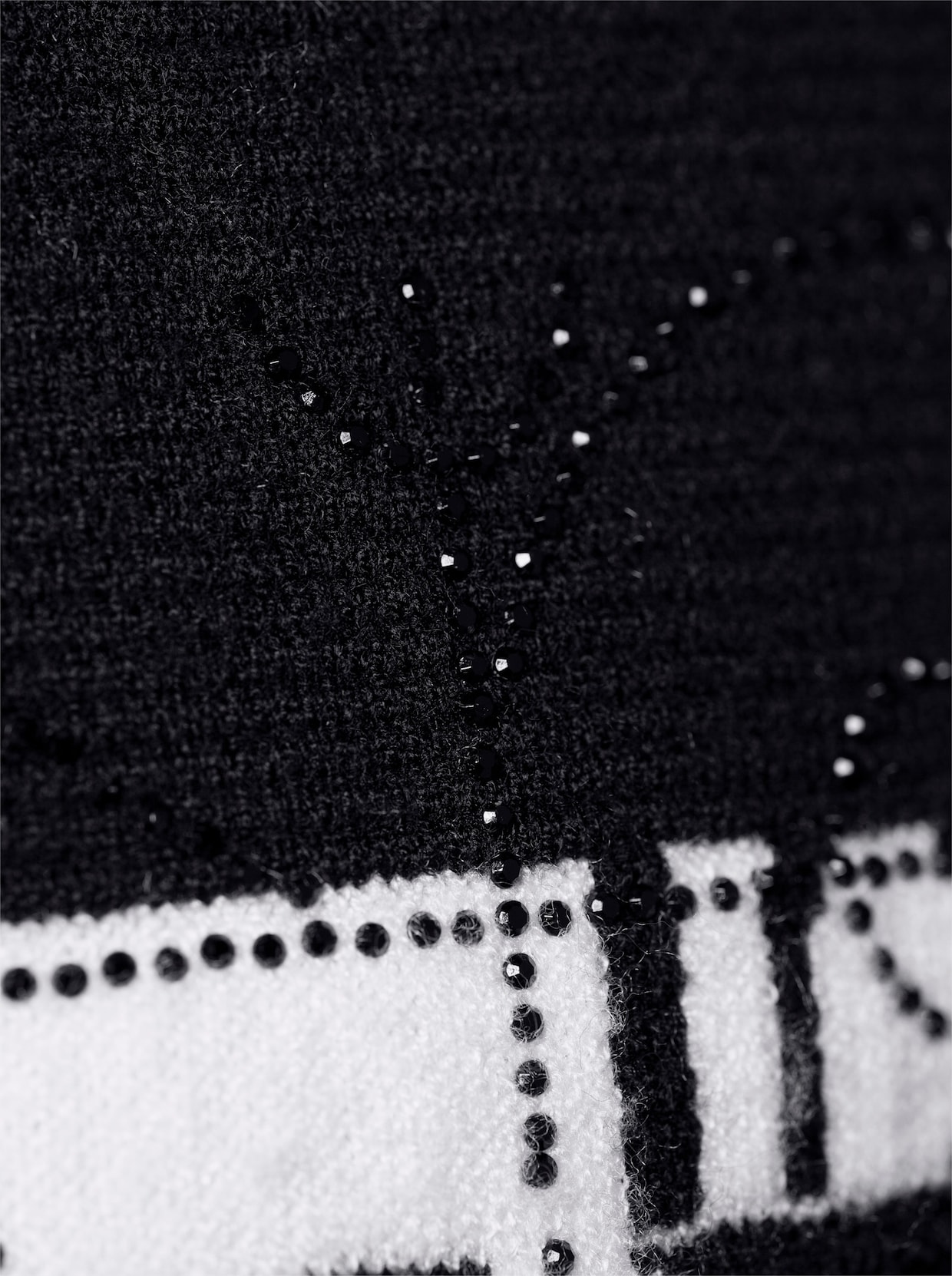 heine pull jacquard - noir-écru