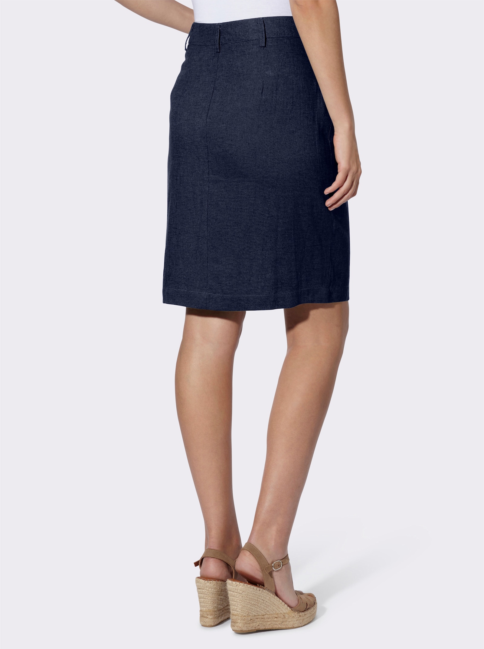 heine Jupe d'été avec patte de boutonnage - marine
