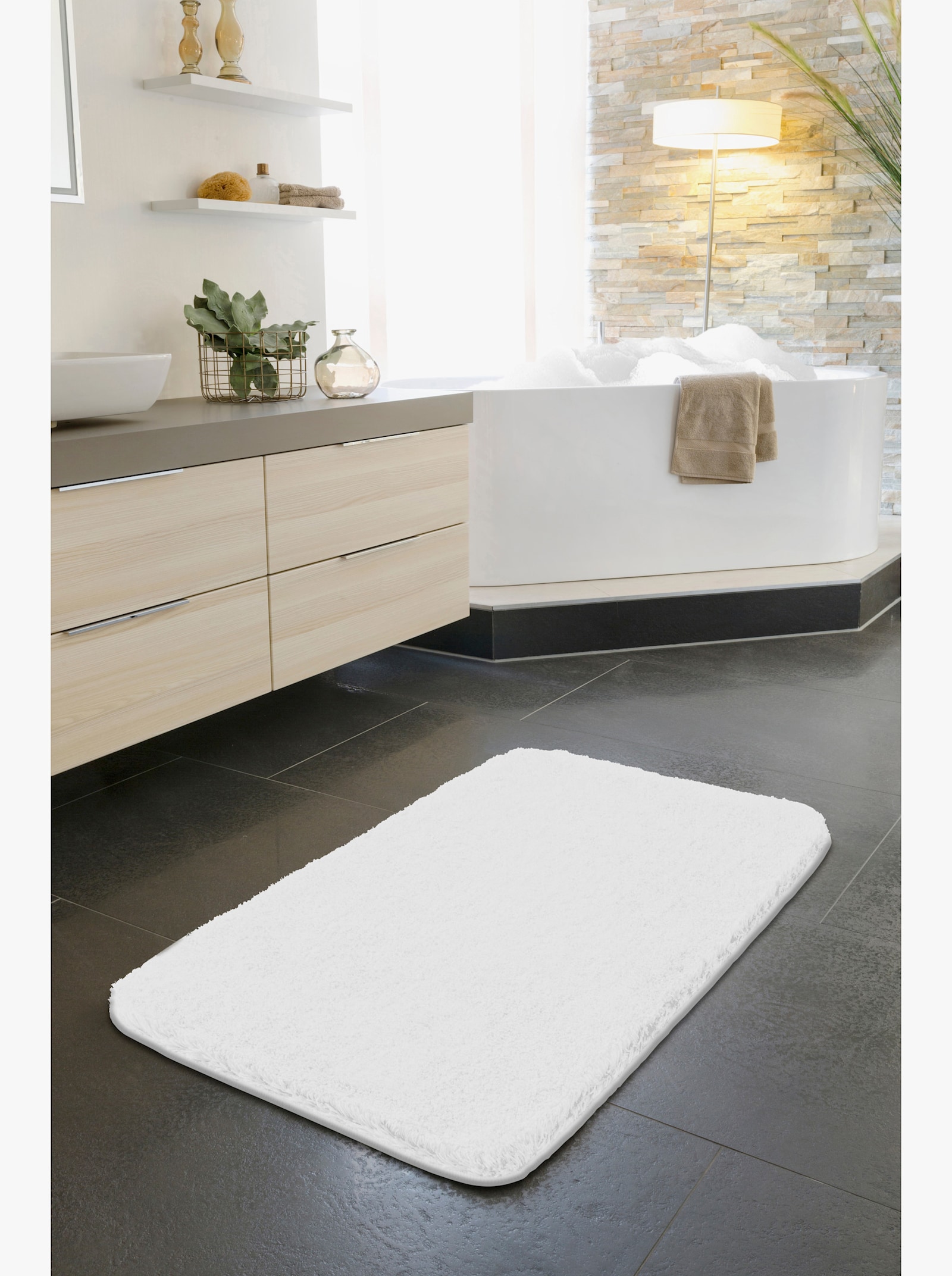 Grund Badematte - weiß