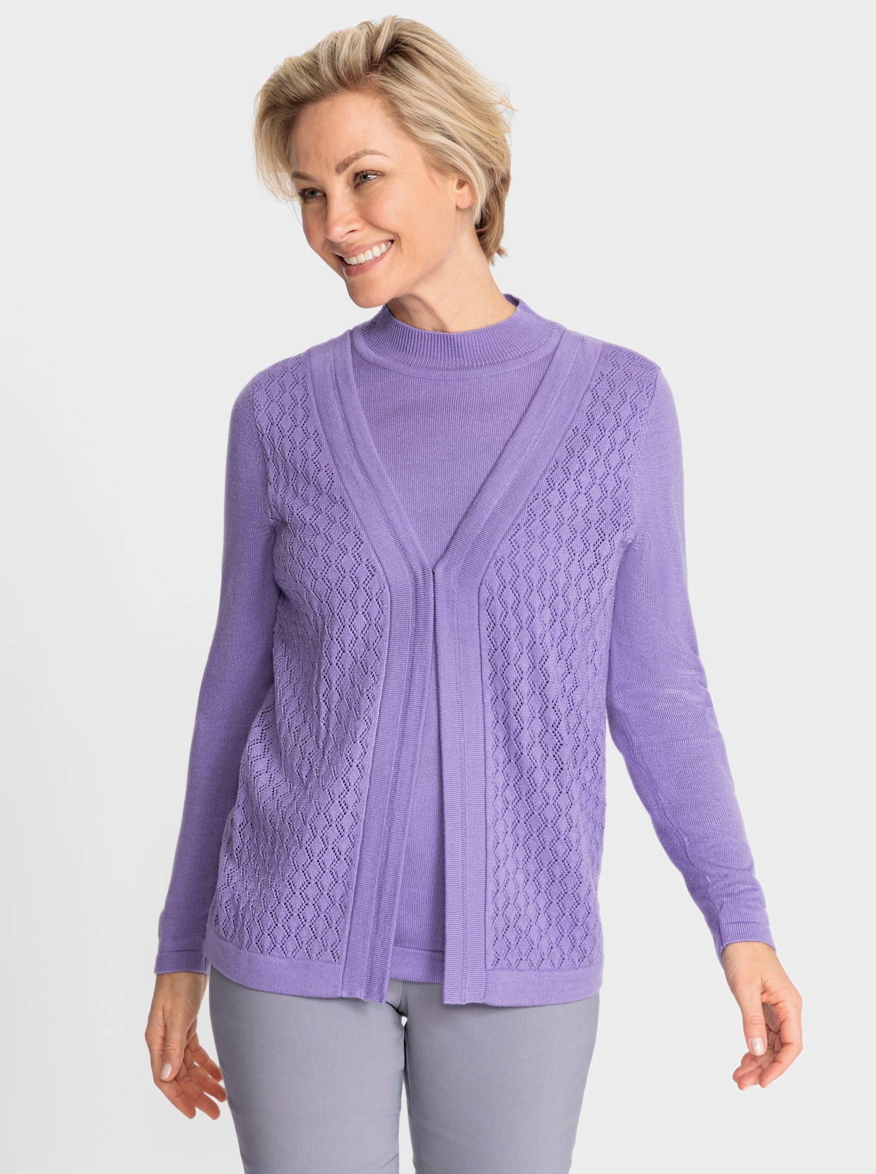 2-in-1-pullover - lavendel