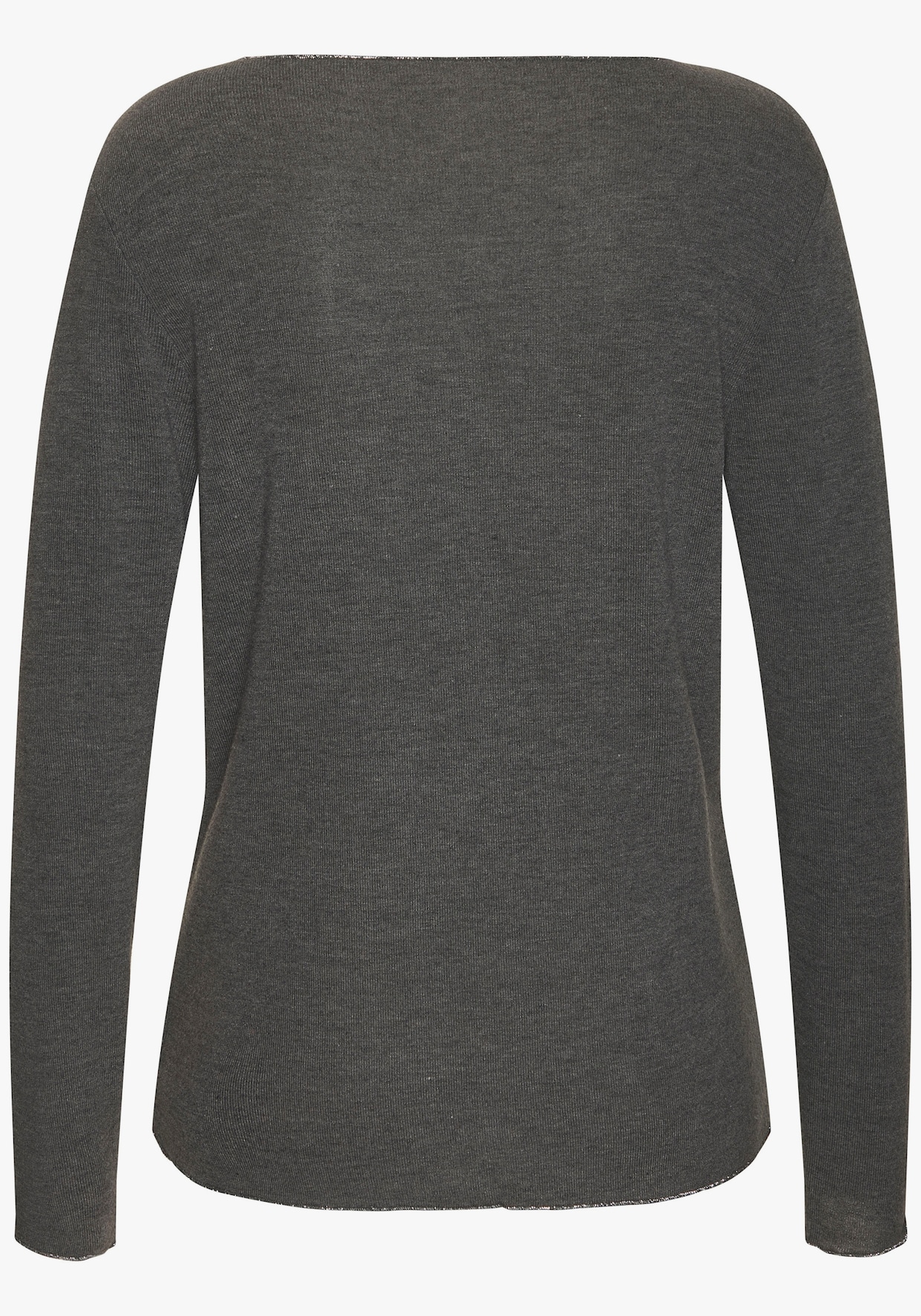 LASCANA Shirt met lange mouwen - antraciet gemêleerd