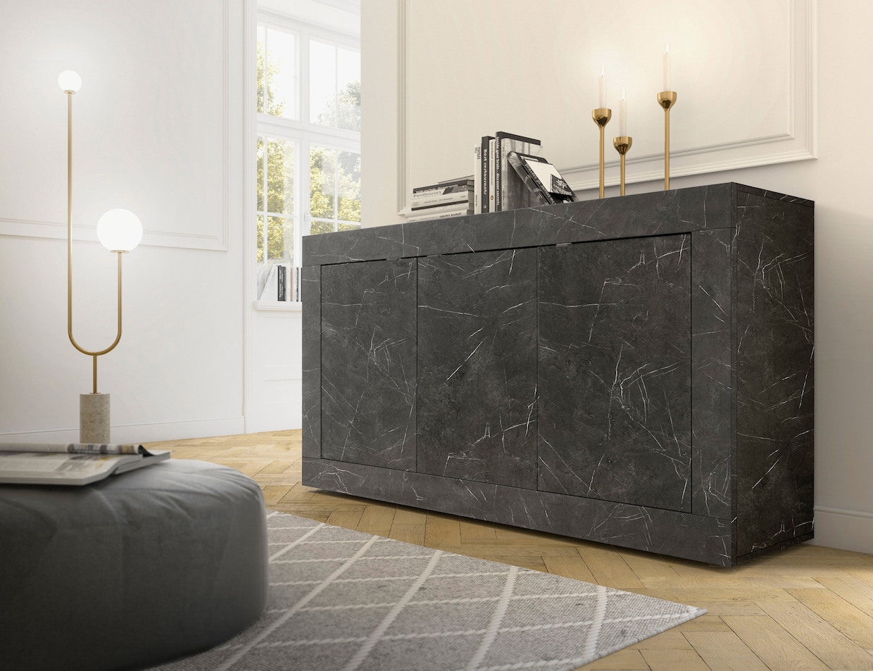 LC Sideboard - marmor anthrazit