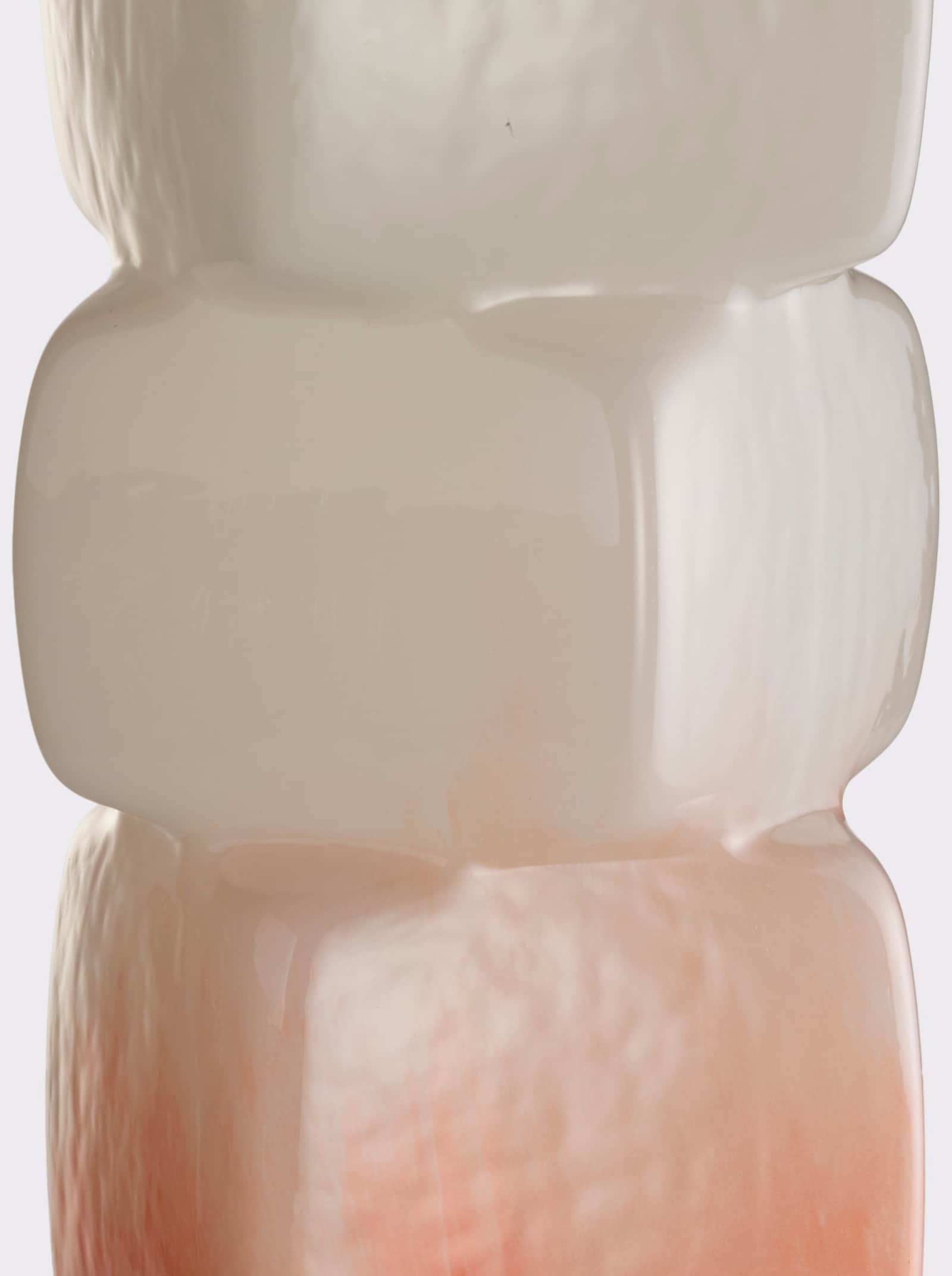 Impressionen Vase - weiß-orange