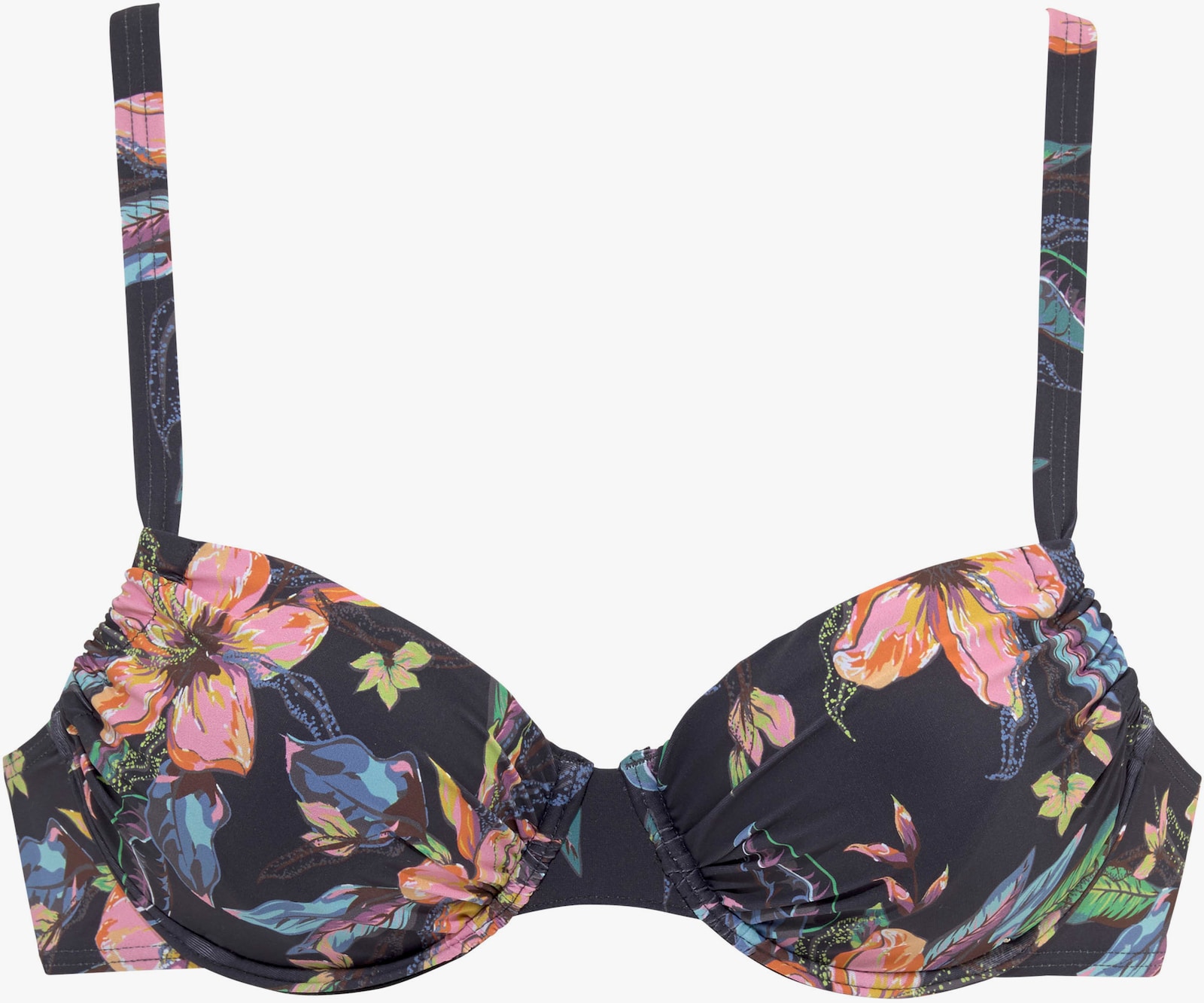 LASCANA Bügel-Bikini-Top - anthrazit-bedruckt