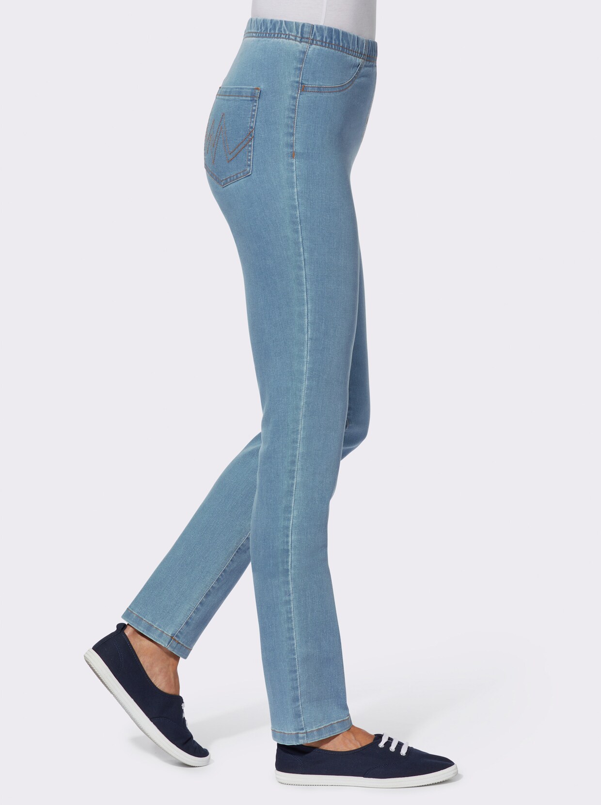 jeans - blue-bleached